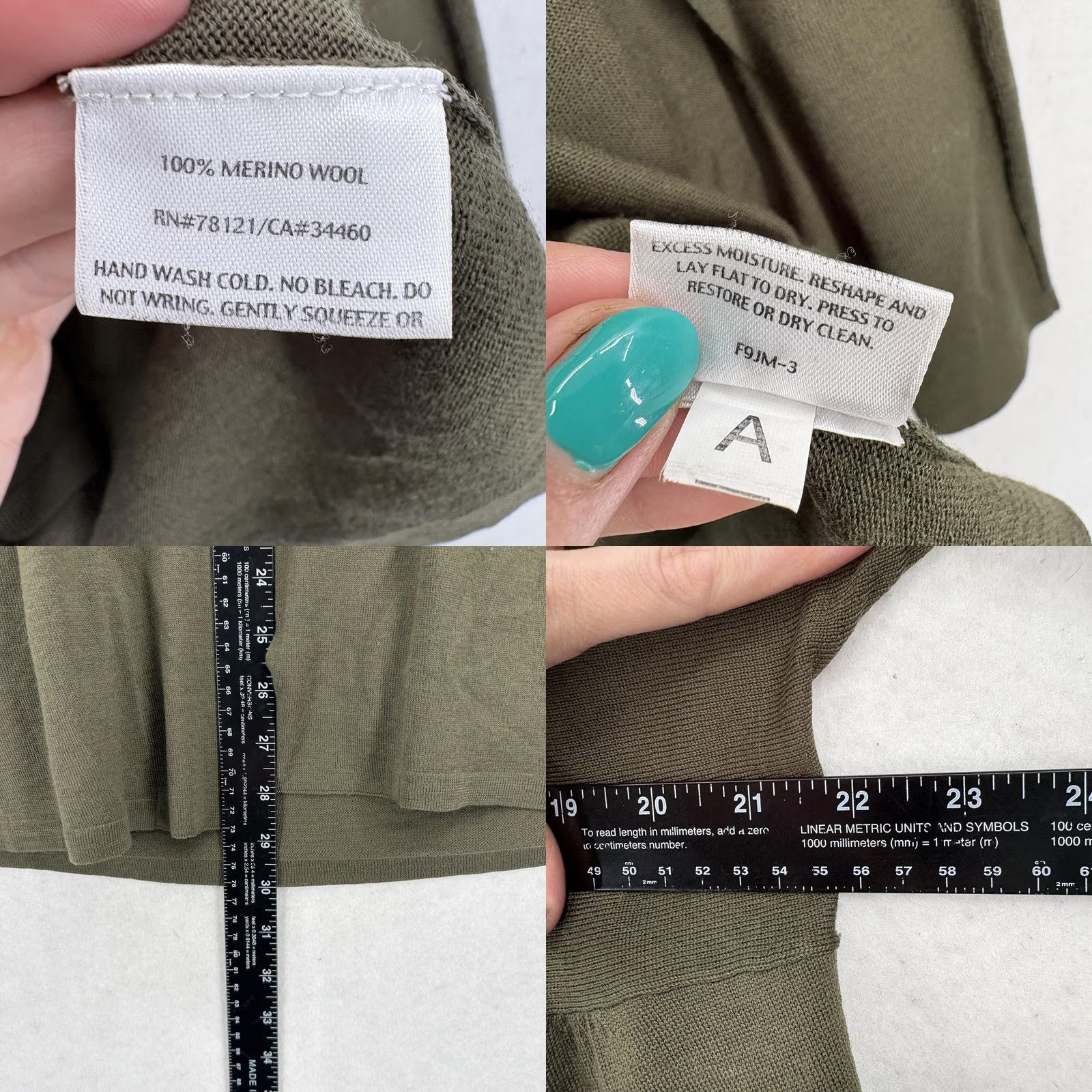 Eileen Fisher Eileen Fisher Tank Sweater Cardigan Set Womens M Green Merino Wool 2 Piece Outfit/Set Casual Knit Pull over 3/4 Sleeve Solid Vintage: No Mens/Womens Size M / US 6-8 / IT 42-44 - 9 Thumbnail