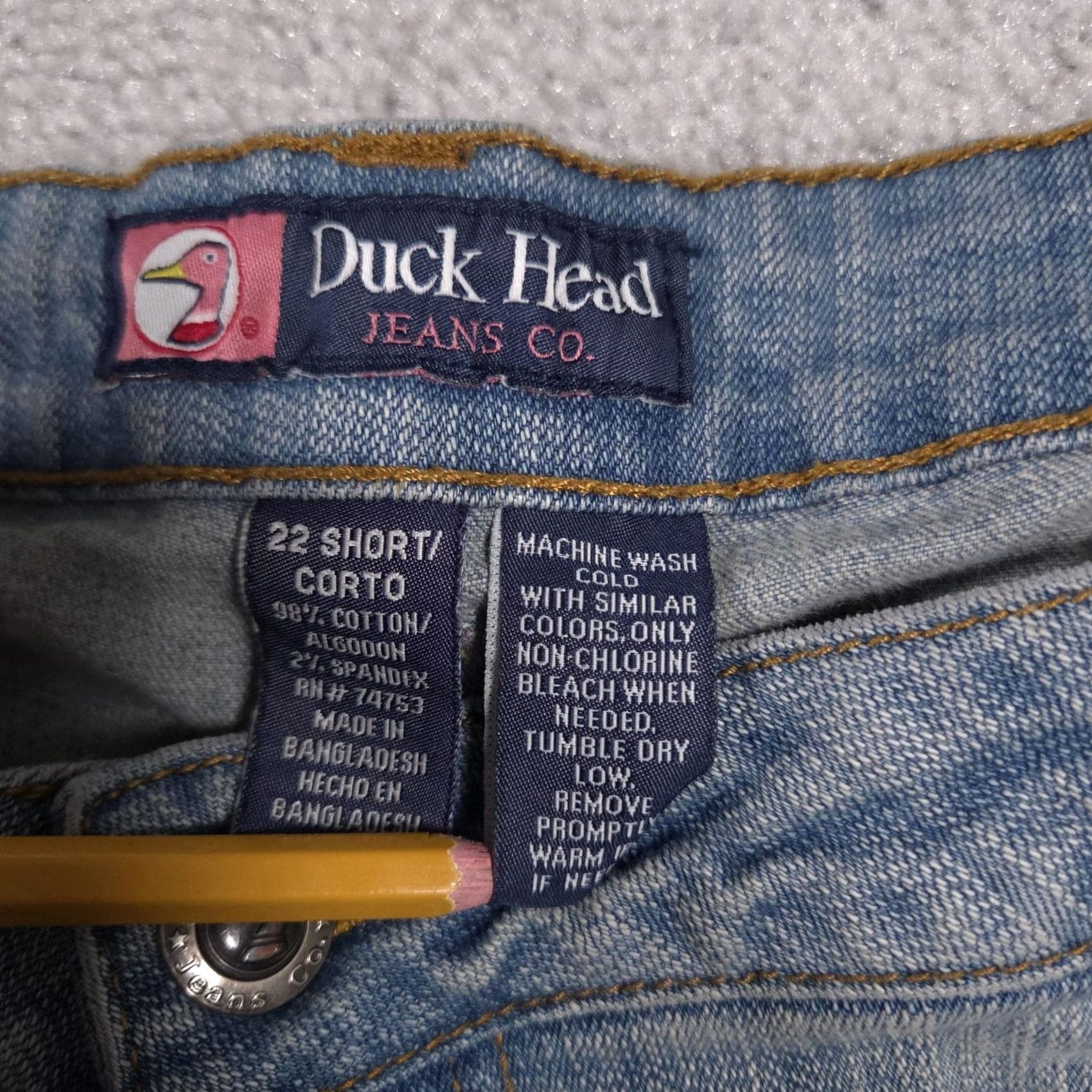 Vintage Duck Head Jeans Womens 22W Short Light Wash Bootcut Stretch Denim Plus Size Blue Size 40" / US 18 - 6 Thumbnail
