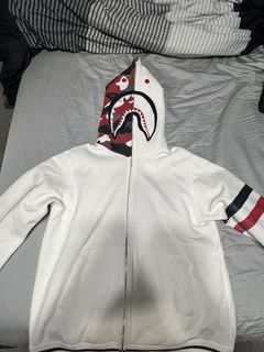 Bape shark hoodie on sale white