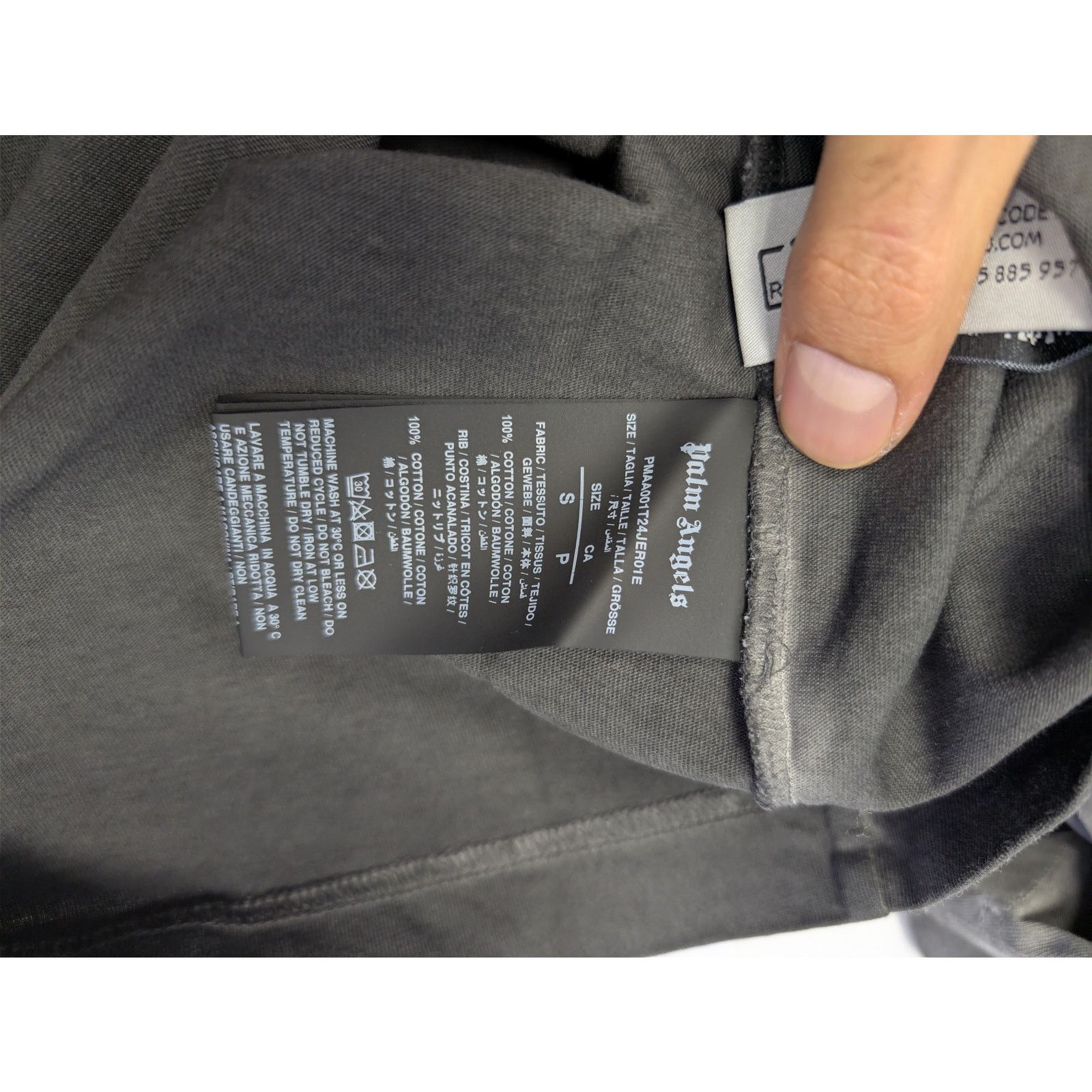 Palm Angels o1rshd1 Los Angeles Garment Dyed Sprayed T-Shirt in Black Size US S / EU 44-46 / 1 - 16 Thumbnail