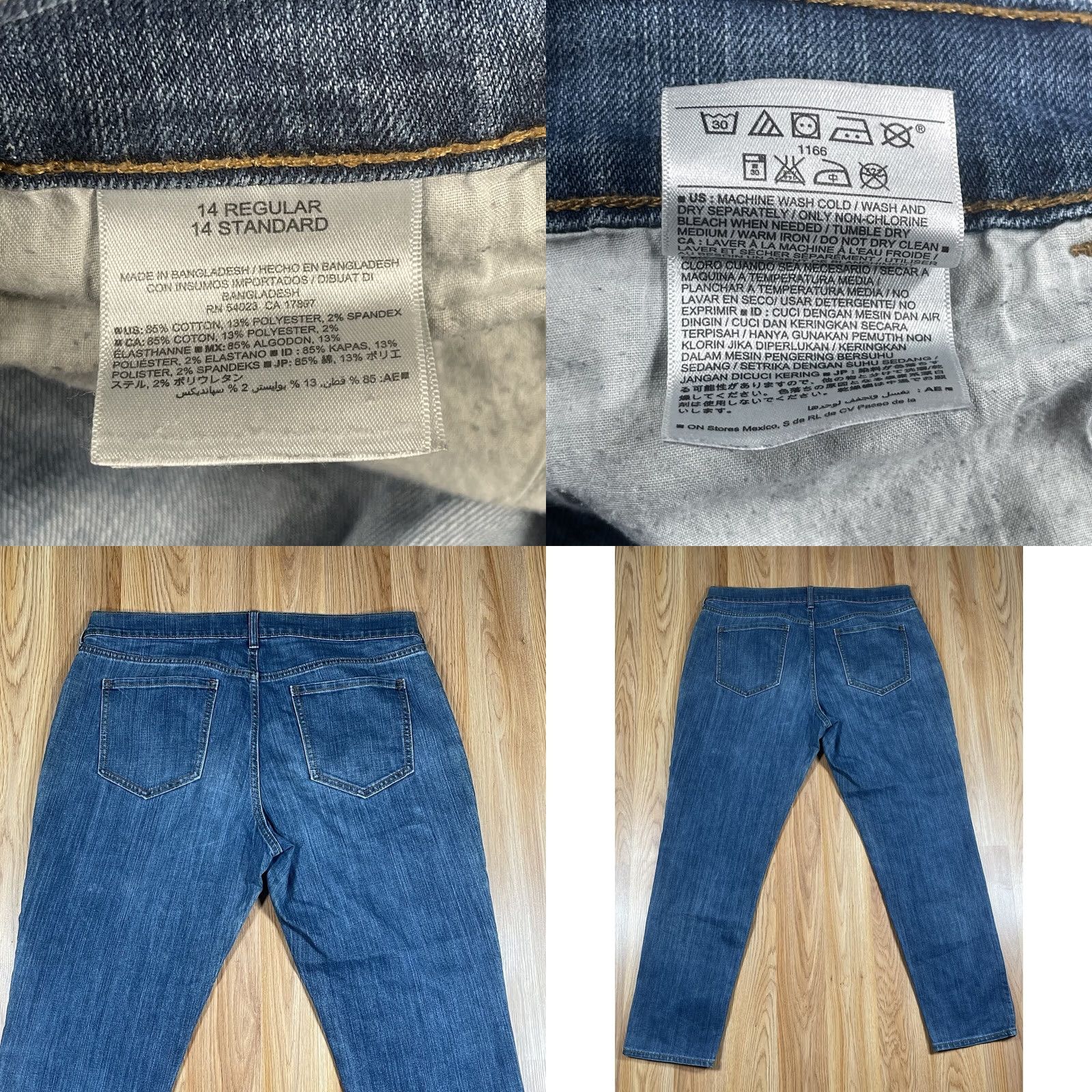 Old Navy Old Navy Jeans Womens 14 Boyfriend Skinny Leg Mid Rise Stretch Blue Denim Pants Size 36" / US 14 / IT 50 - 9 Thumbnail