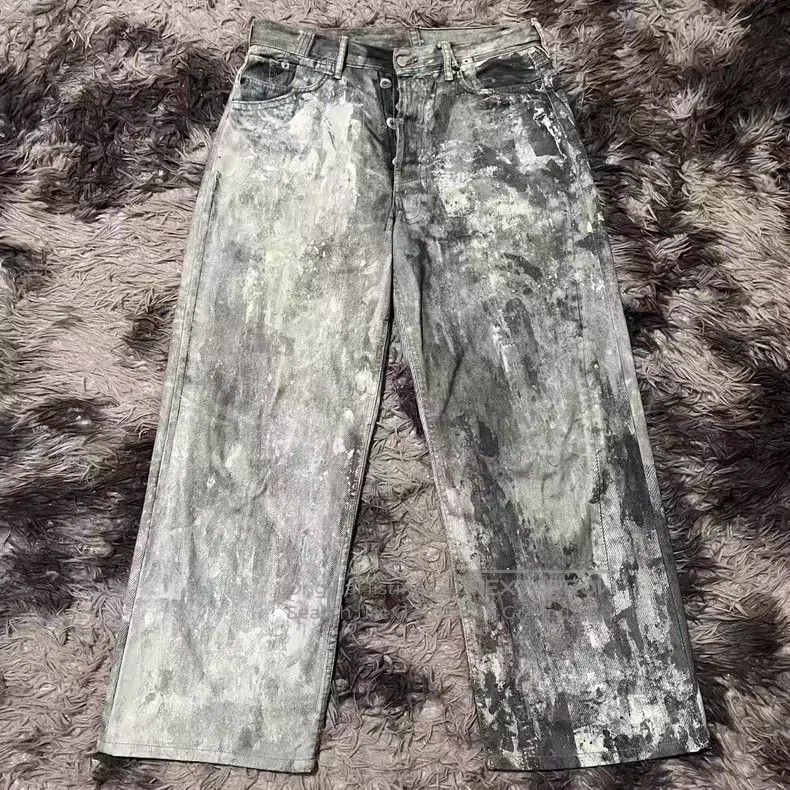 Acne Studios Acne Studios 3D Print Optical Illusion Low Rise Wide Leg C Size US 32 / EU 48 - 1 Thumbnail