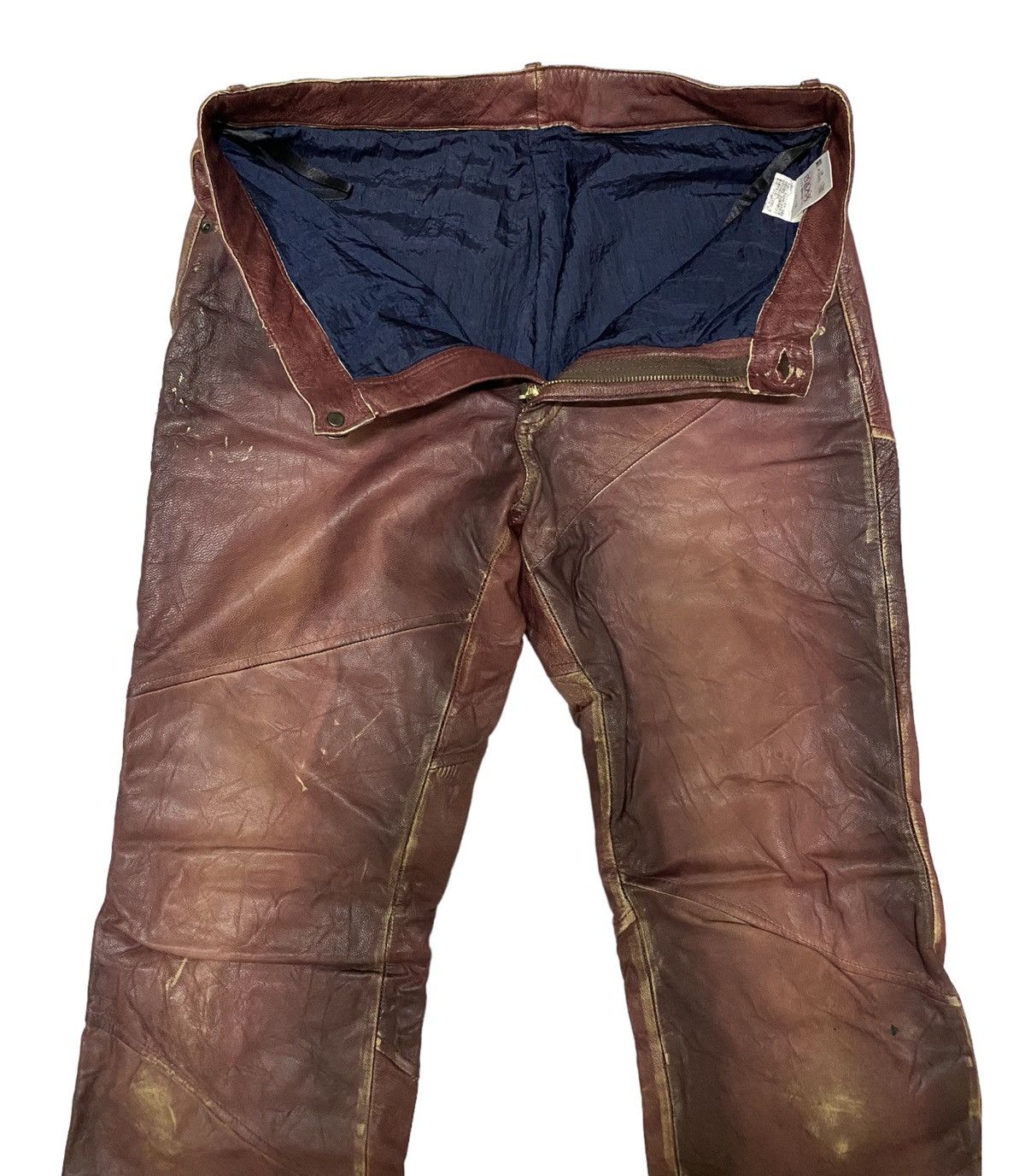 If Six Was Nine × Japanese Brand × Le Grande Bleu (L.G.B.) 291295 = HOMME Goat Leather Destroyed Pants (C1) Size US 31 - 6 Thumbnail