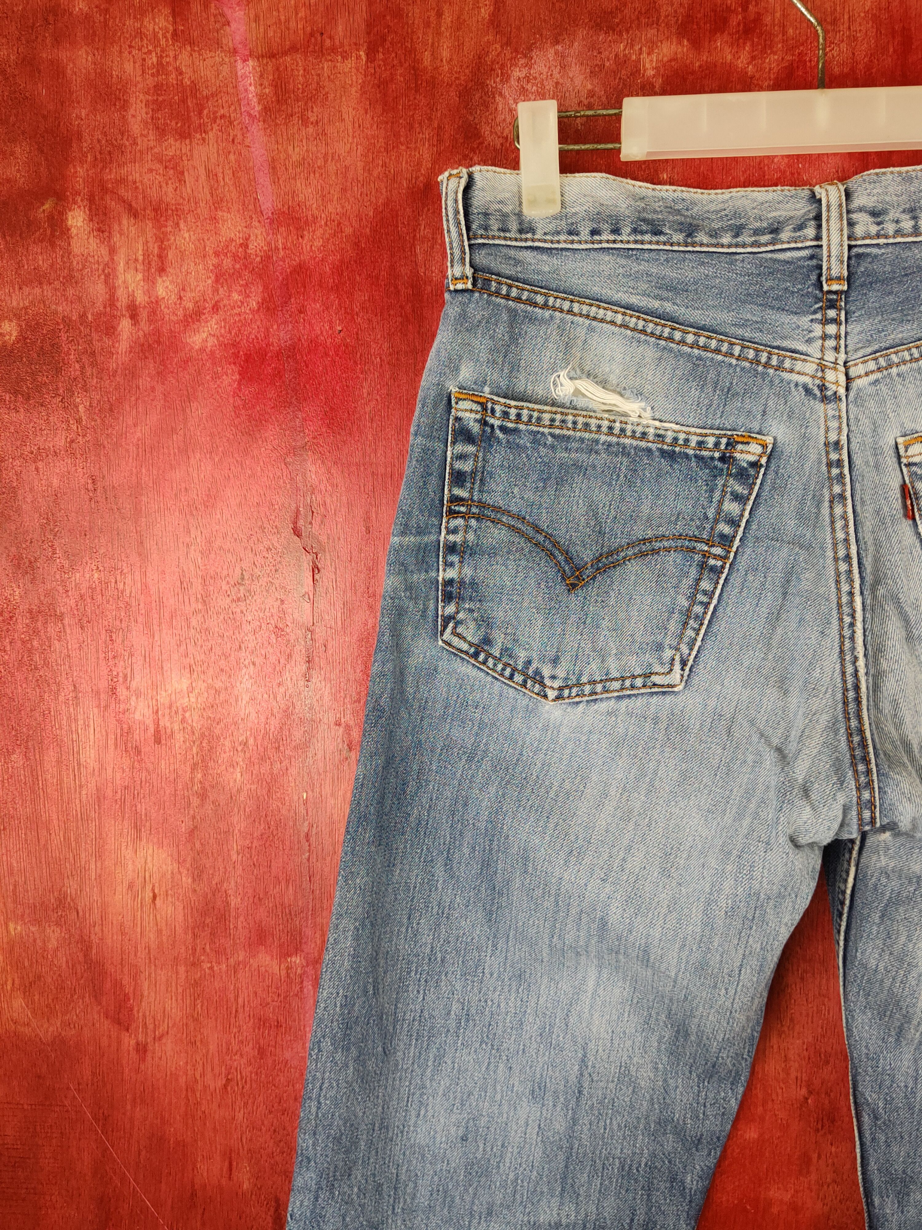 Japanese Brand Levi's Blue Distressed Ripped Jeans #S1671 Size US 31 - 9 Thumbnail