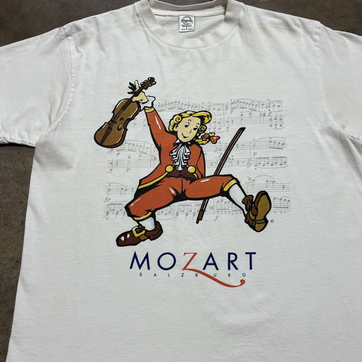 Vintage Vintage 90s Mozart Art Tee Classical Music Single Stitch USA Size US L / EU 52-54 / 3 - 3 Thumbnail