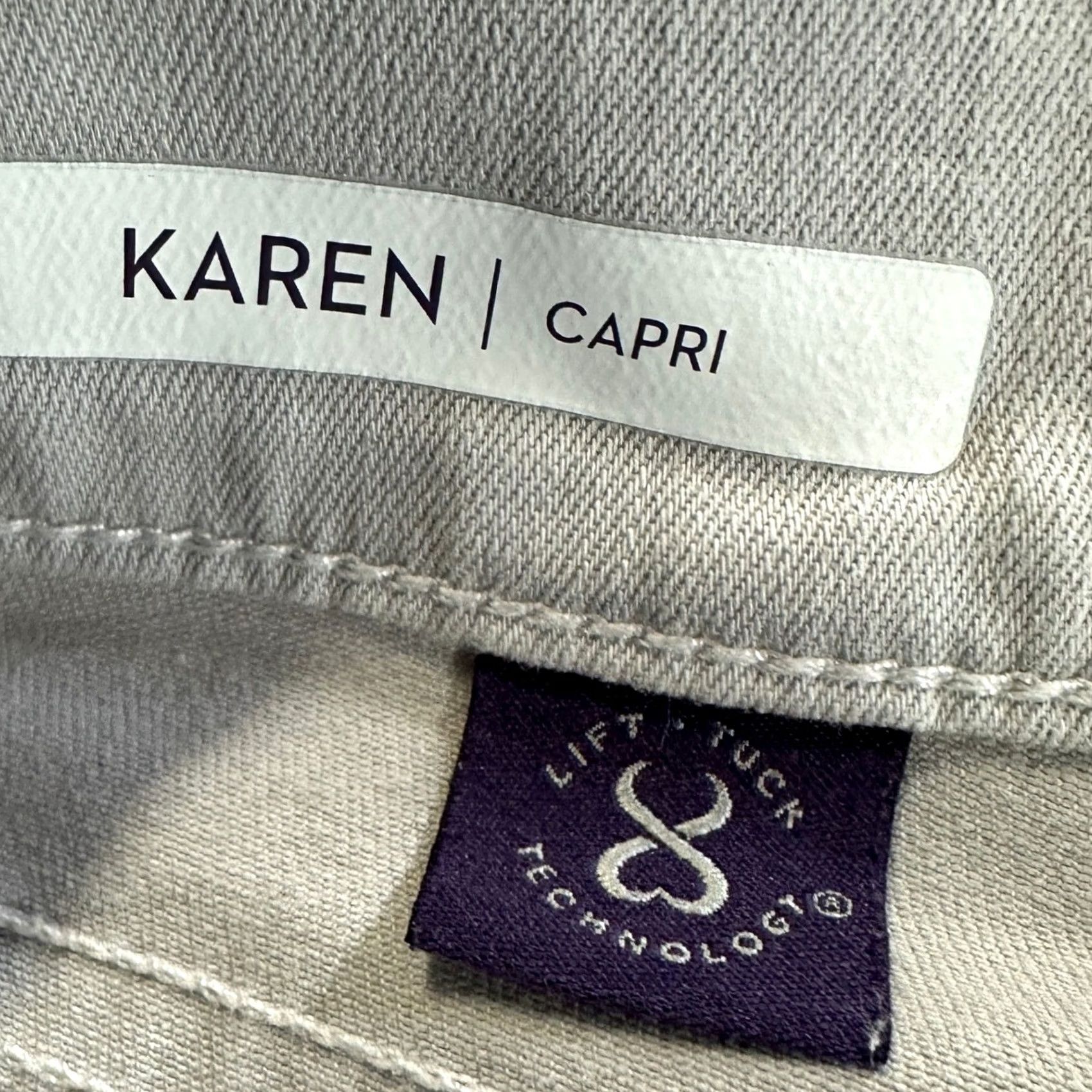 NYDJ VINTAGE? No. NYDJ Karen Jeans Capri Womens 12 Light Gray Cropped Stretch Slimming Fit NEW Size 34" / US 12 / IT 48 - 4 Thumbnail
