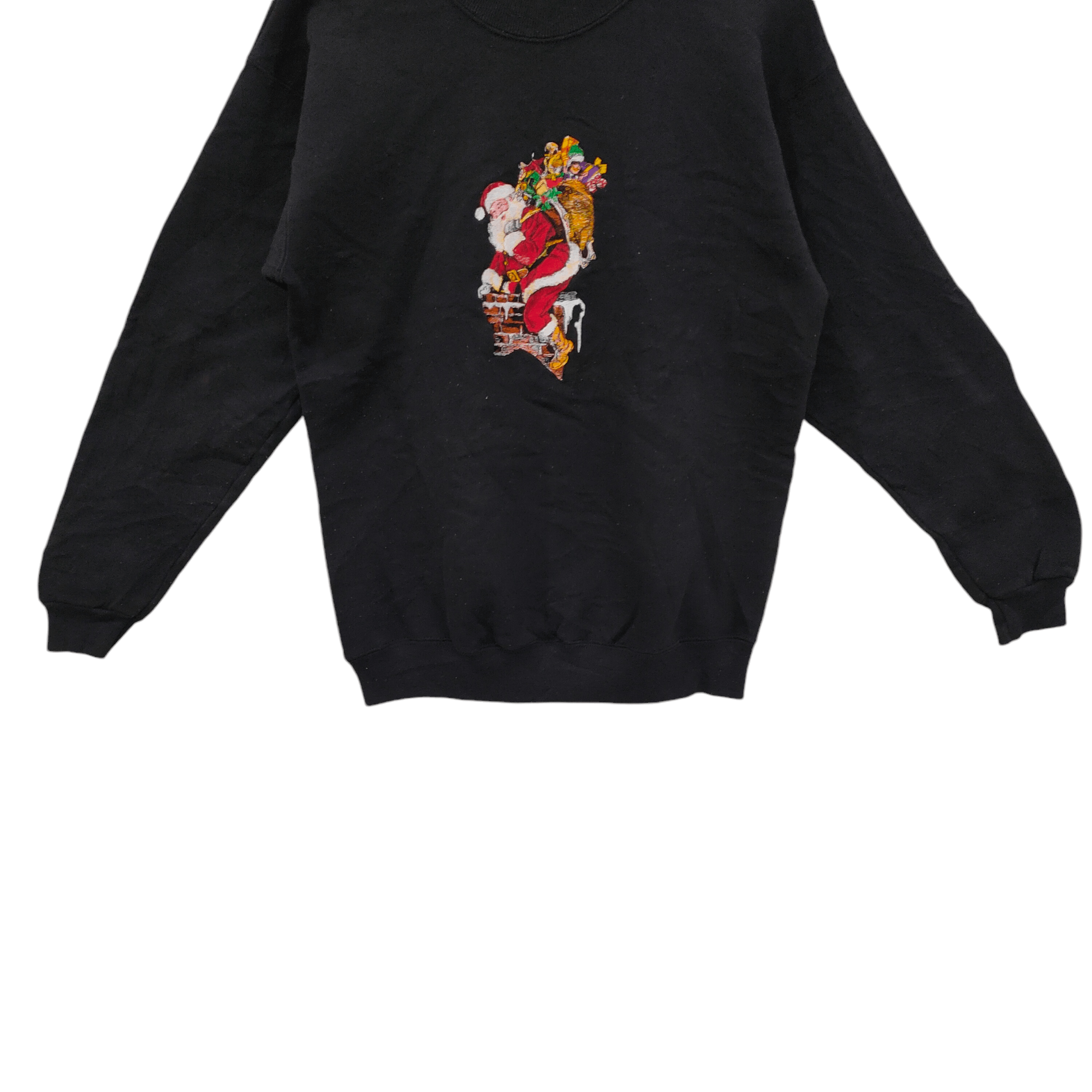 Lee × Vintage 90s Santa Christmas Sweatshirt Embroidery Size US M / EU 48-50 / 2 - 4 Thumbnail