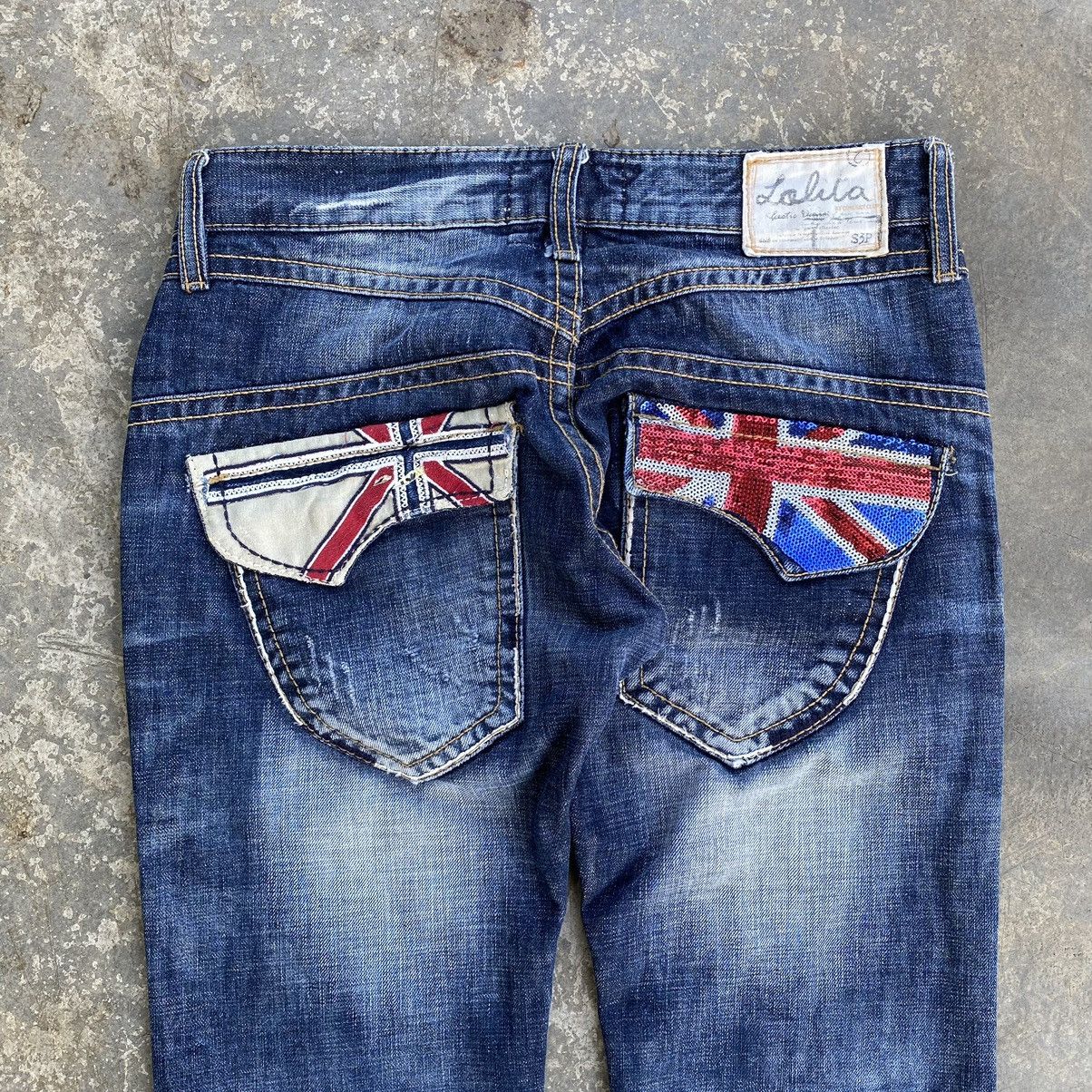 Tornado Mart Lolita Jeans with Union Jack Detail Size US 31 - 7 Thumbnail