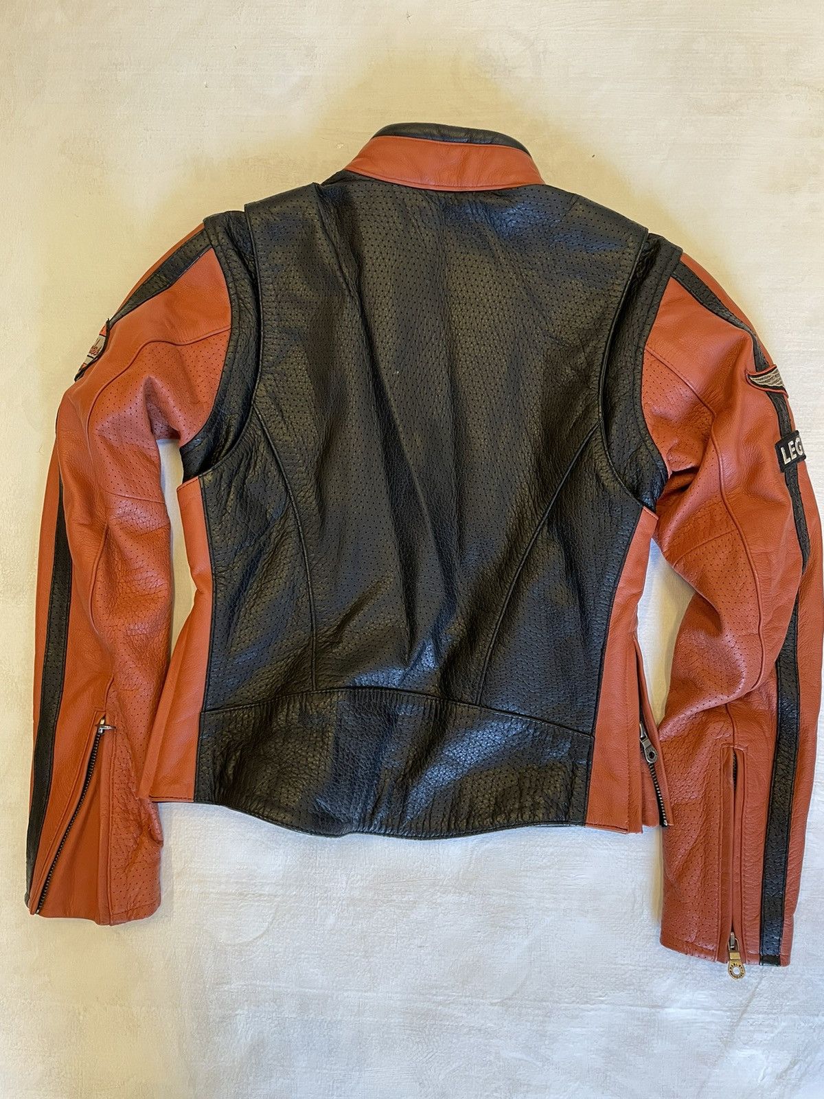 Harley Davidson Leather Cafe Racer Moto Jacket Size XS / US 0-2 / IT 36-38 - 9 Thumbnail