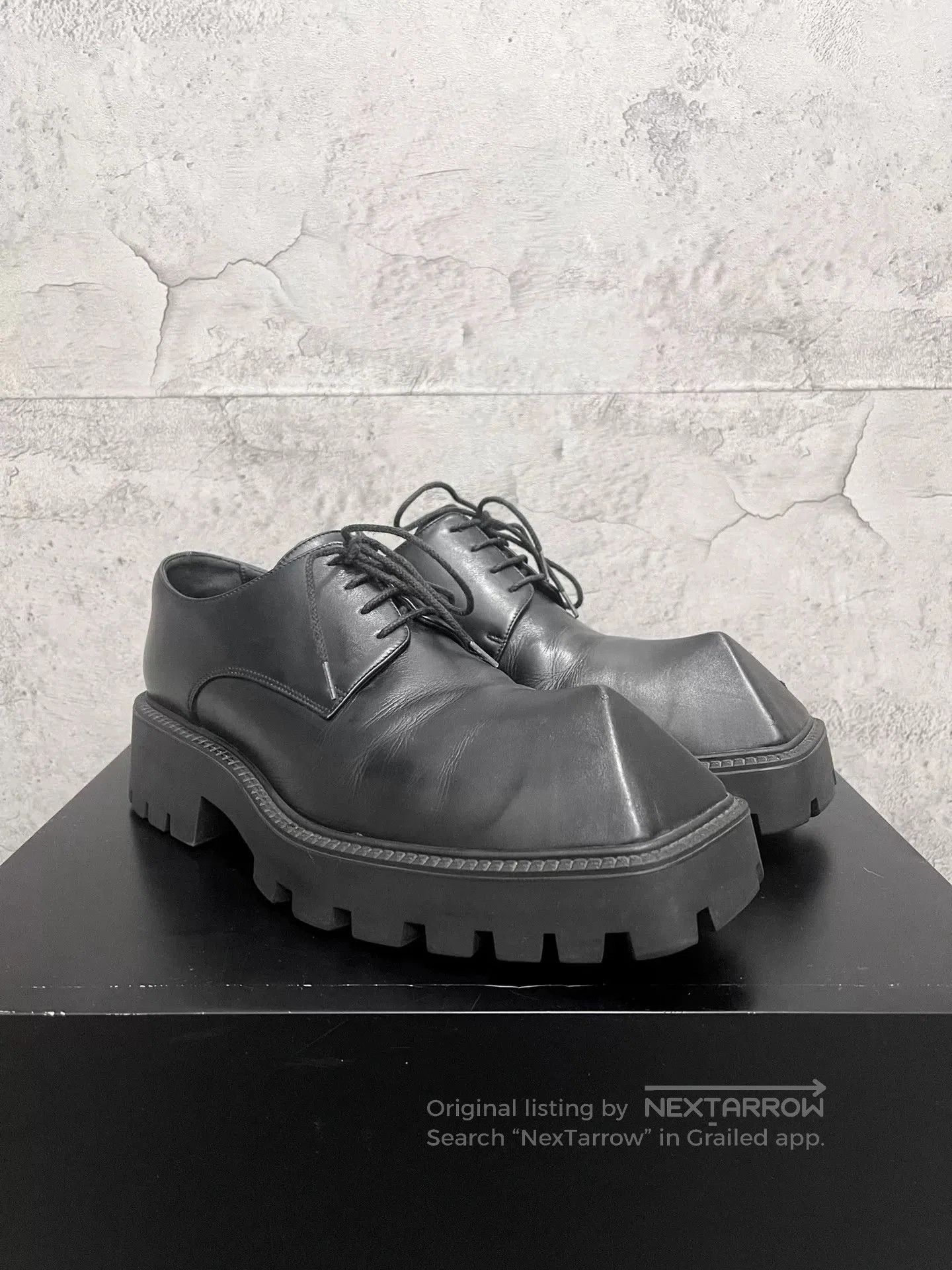 Balenciaga Balenciaga Men's Black Leather Derby Boots 41. Size US 8 / EU 41 - 2 Thumbnail