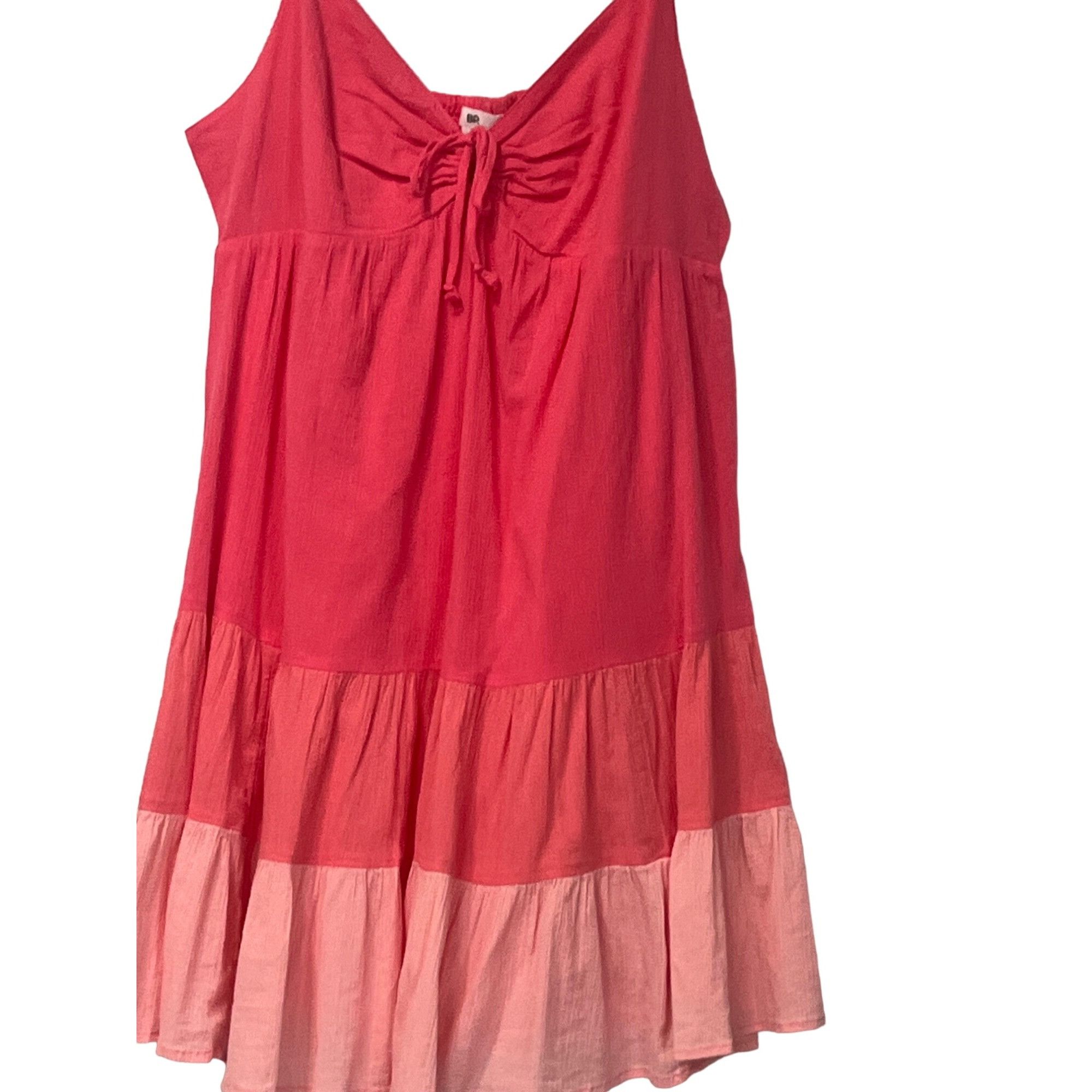Other Bp Junior's Floral Tiered Cotton Babydoll Dress In Pink Mul Size M / US 6-8 / IT 42-44 - 11 Thumbnail