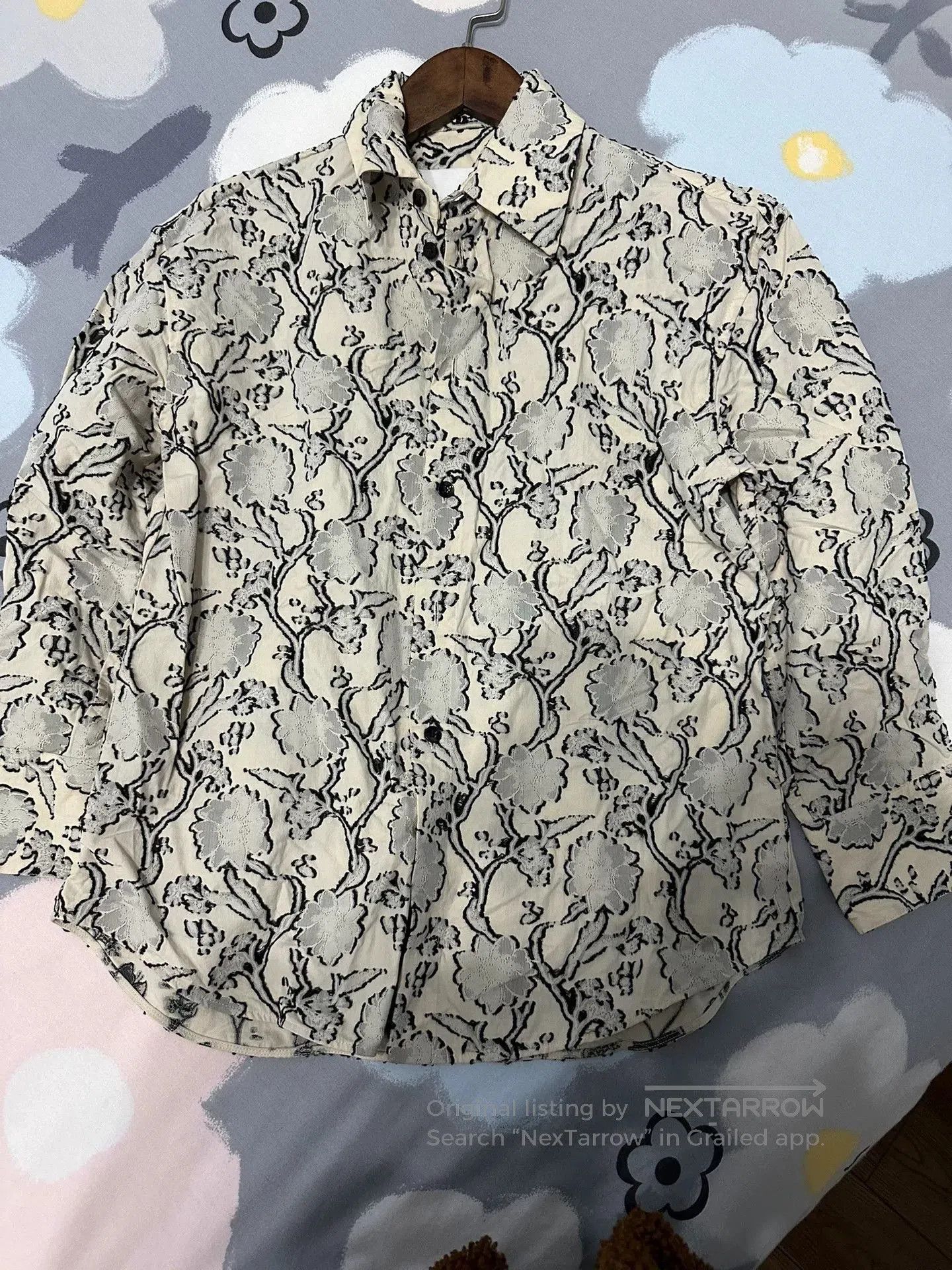 Jil Sander Jil Sander Floral Pattern Short Shirt. Size M / US 6-8 / IT 42-44 - 1 Thumbnail