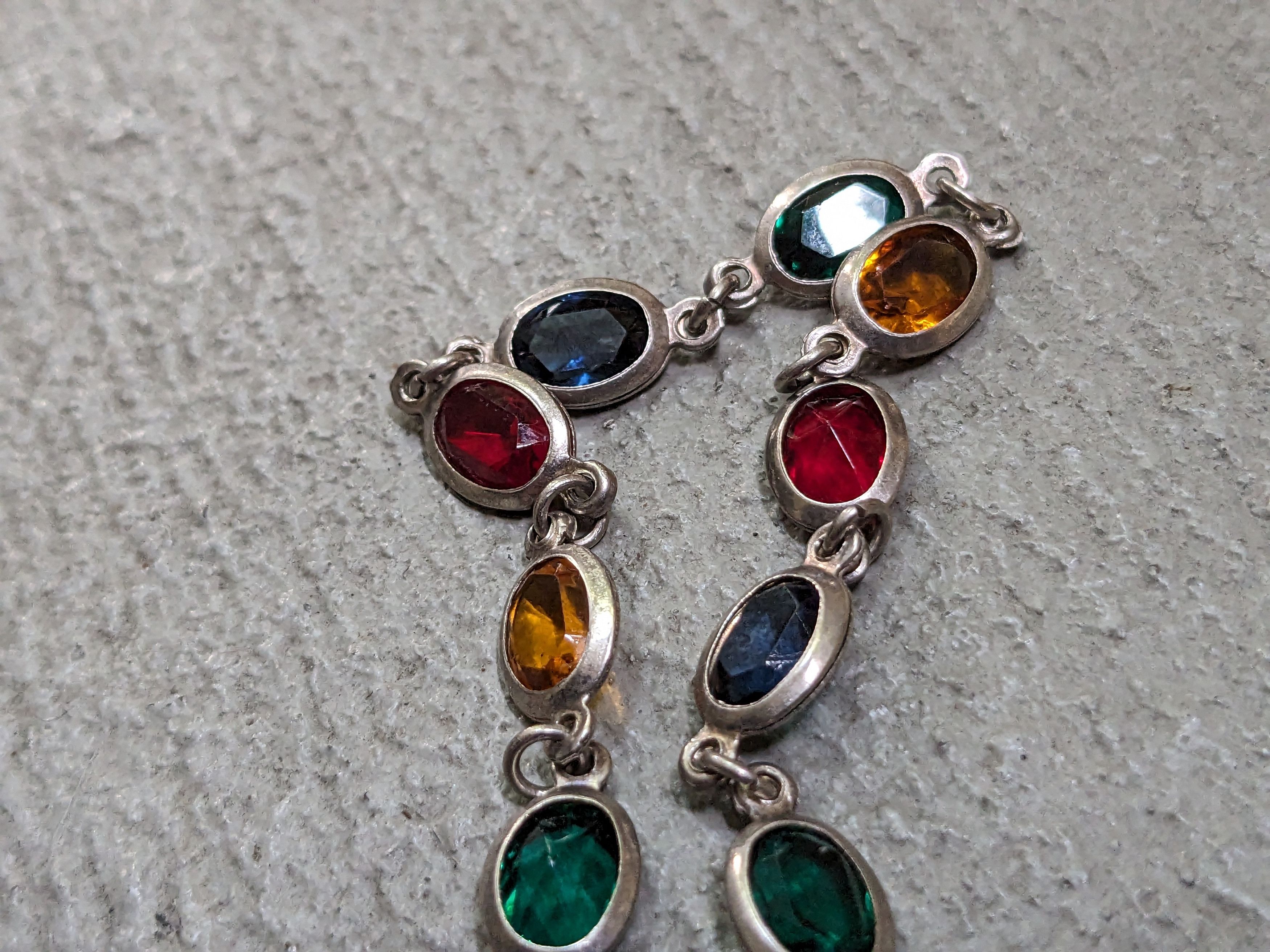 Jewelry Vintage Sterling Silver Bracelet 7.25" Milor Italy Rainbow Size ONE SIZE - 8 Thumbnail