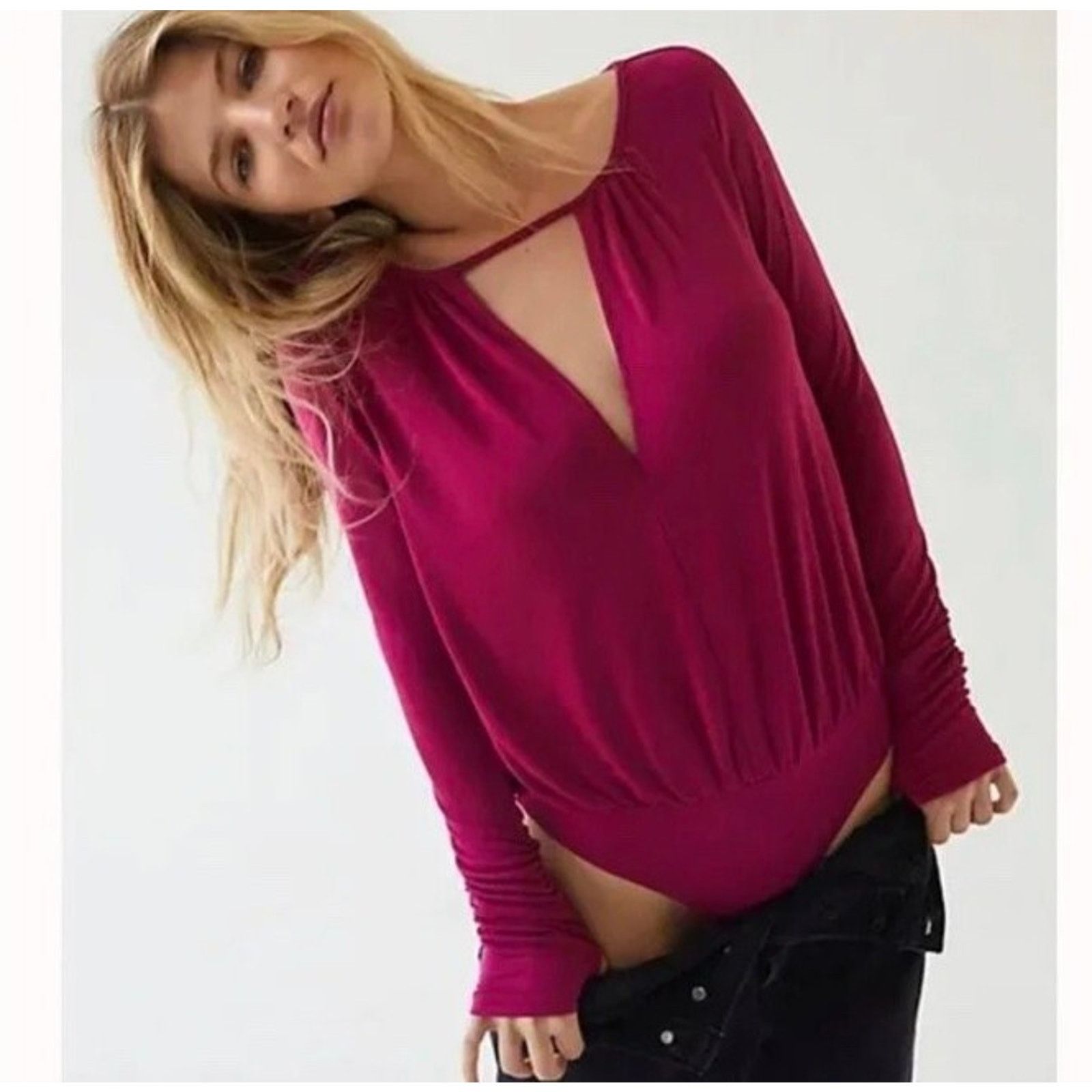 Free People Free people Kaya Keyhole Bodysuit Size XS A002075 Size XS / US 0-2 / IT 36-38 - 2 Thumbnail