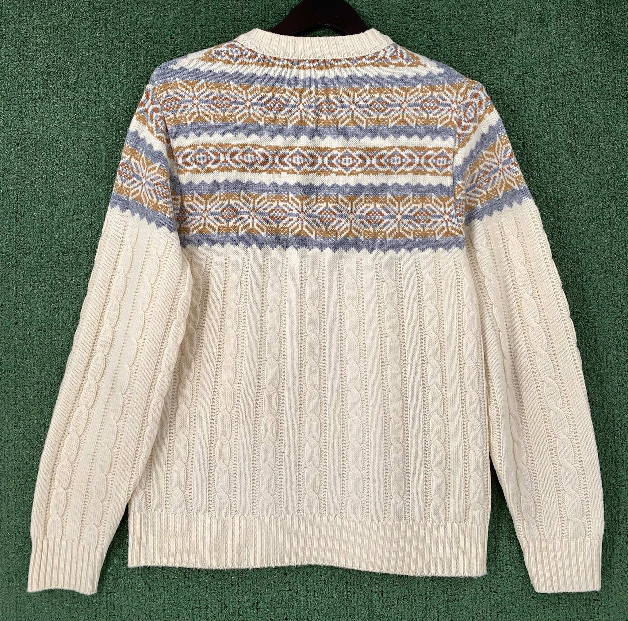 Jantzen 80’s Jantzen Fair Isle Wool Blend V-Neck Sweater Medium Size US M / EU 48-50 / 2 - 5 Thumbnail