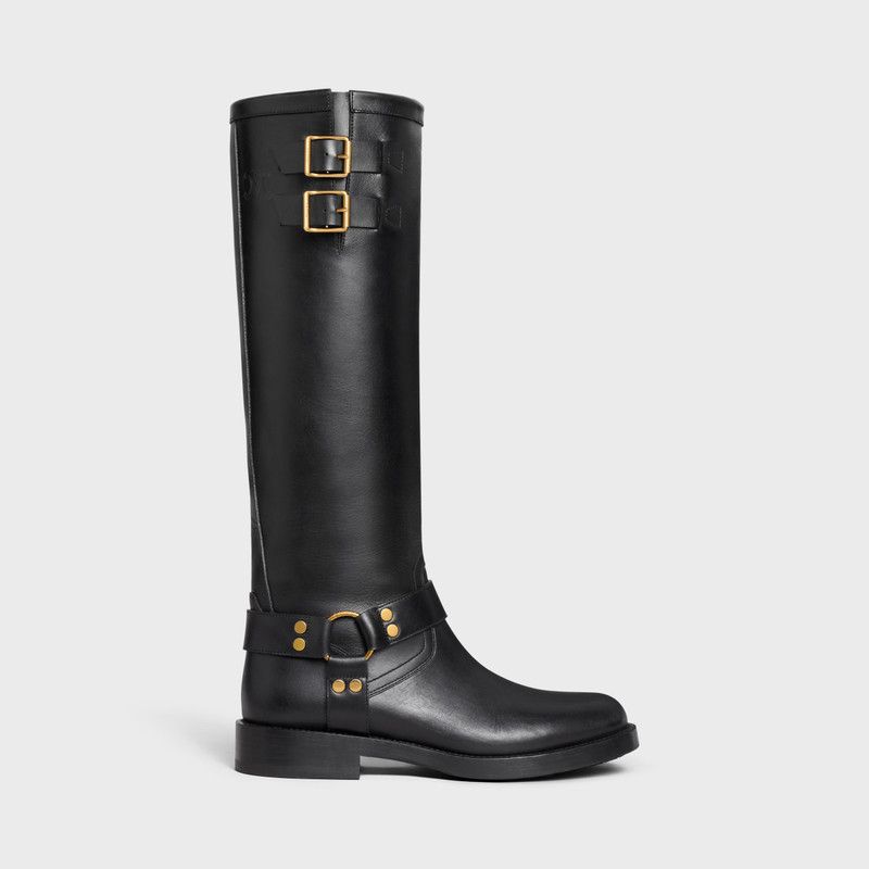 Celine o1bcso1str1225 354913882C High Biker Boots in Black Size US 11 / IT 41 - 1 Thumbnail