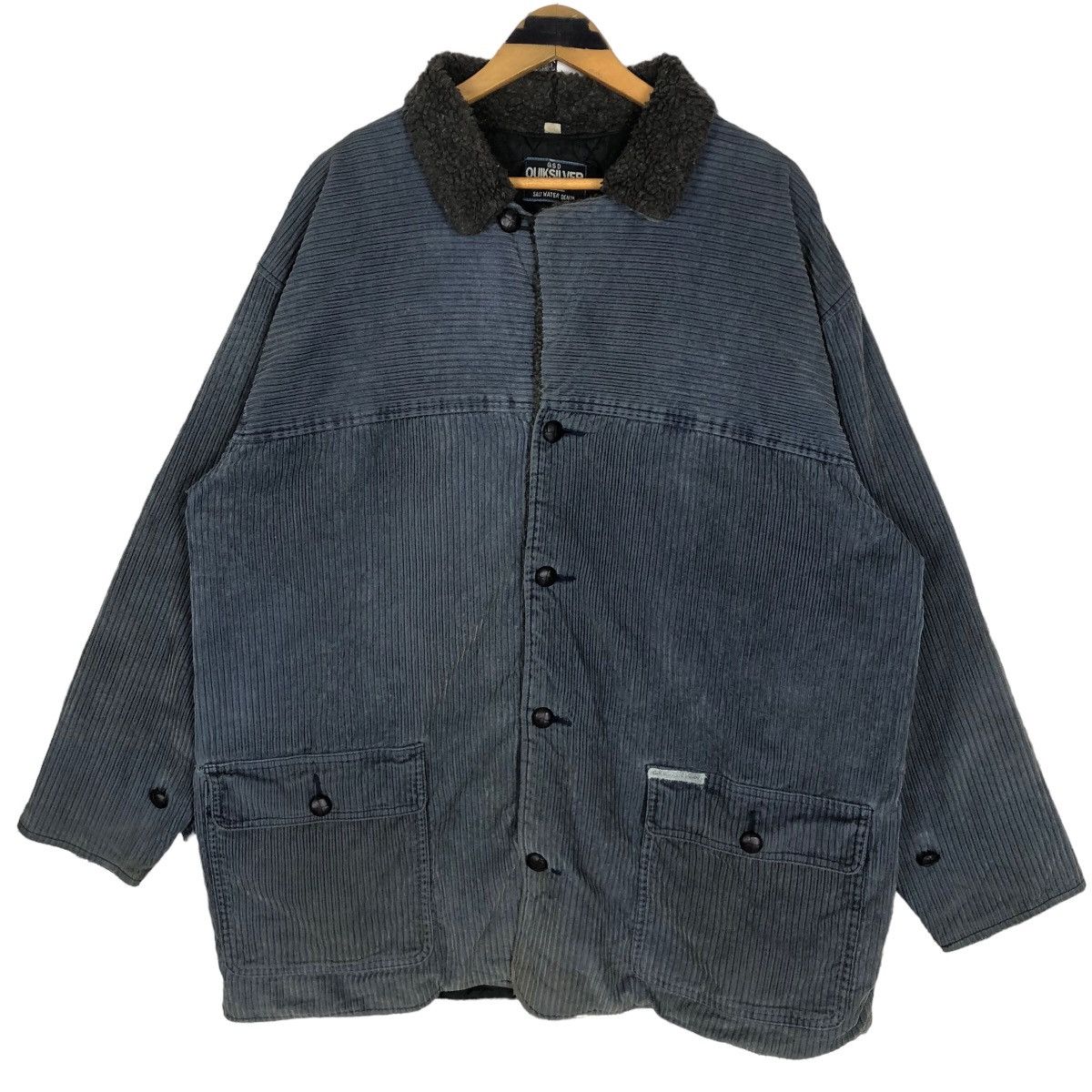 Vintage 90s Quiksilver QSD Salt Water Denim Corduroy Jacket