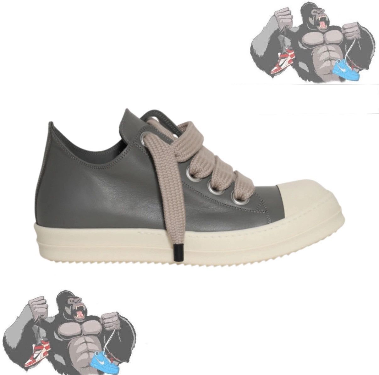 Rick Owens Rick Owens Ramone Low Jumbo Lace Euca/Milk Size US 15 / EU 48 - 1 Thumbnail