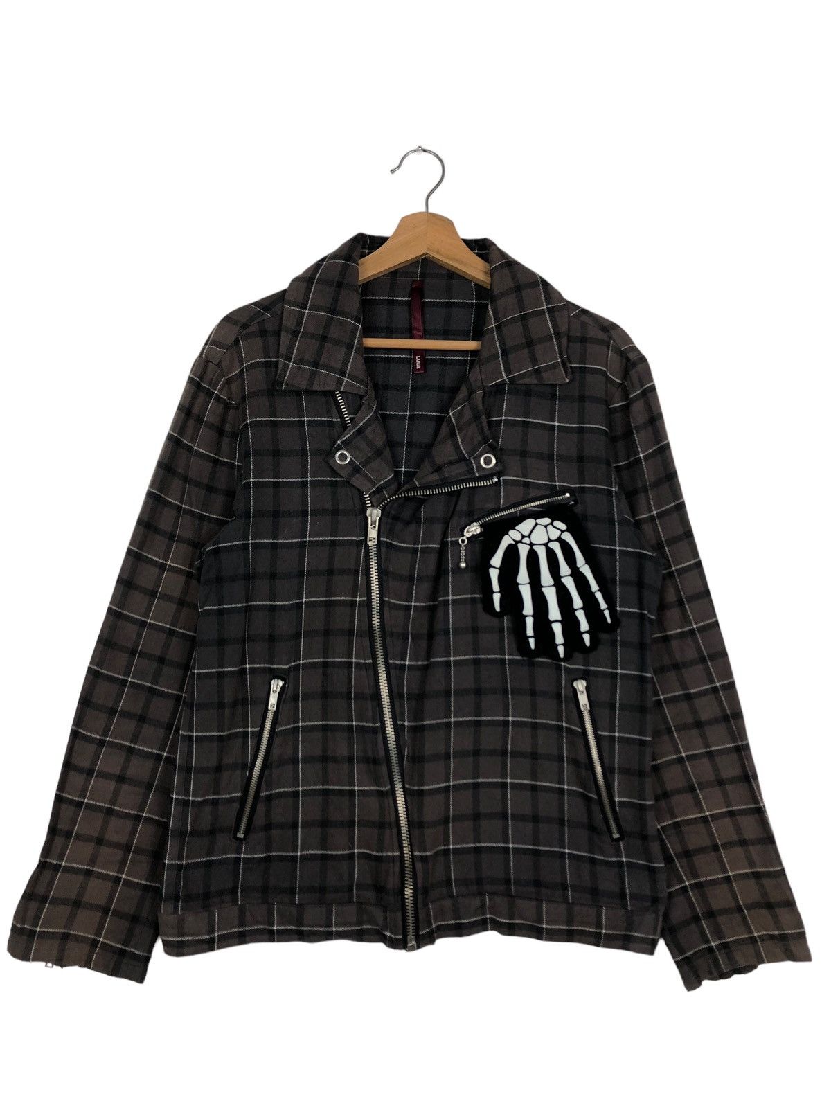 Hysteric Glamour 🔥Double Breast Biker Jacket Tartan Design Japan Made Sadri Size US L / EU 52-54 / 3 - 1 Thumbnail