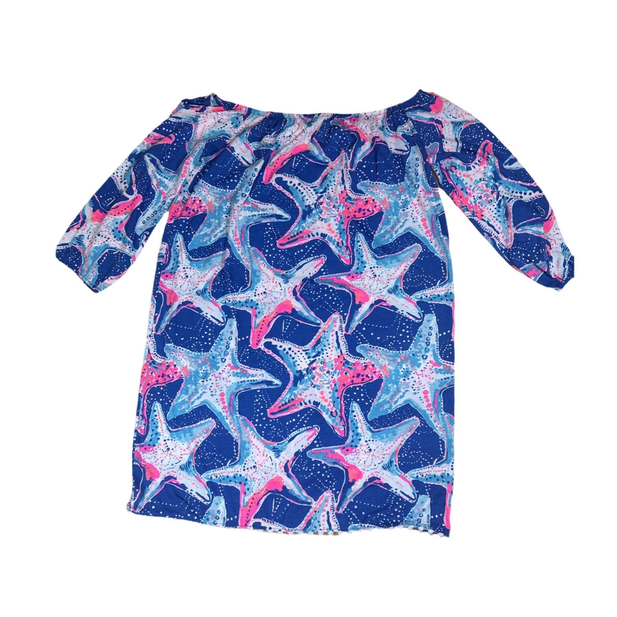 Lilly Pulitzer NWOT Lilly Pulitzer Girls Mini Enna Off Shoulder Dress XL 12 Size XL / US 12-14 / IT 48-50 - 4 Thumbnail