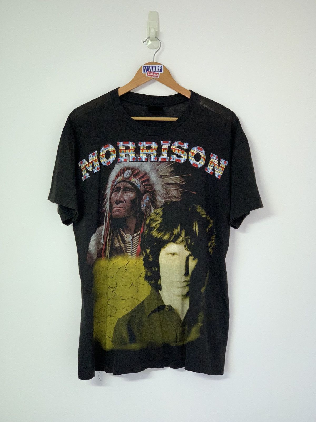 image of Band Tees x Rock T Shirt Vintage Jim Moreison The Door 90’S in Black, Men's (Size XL)