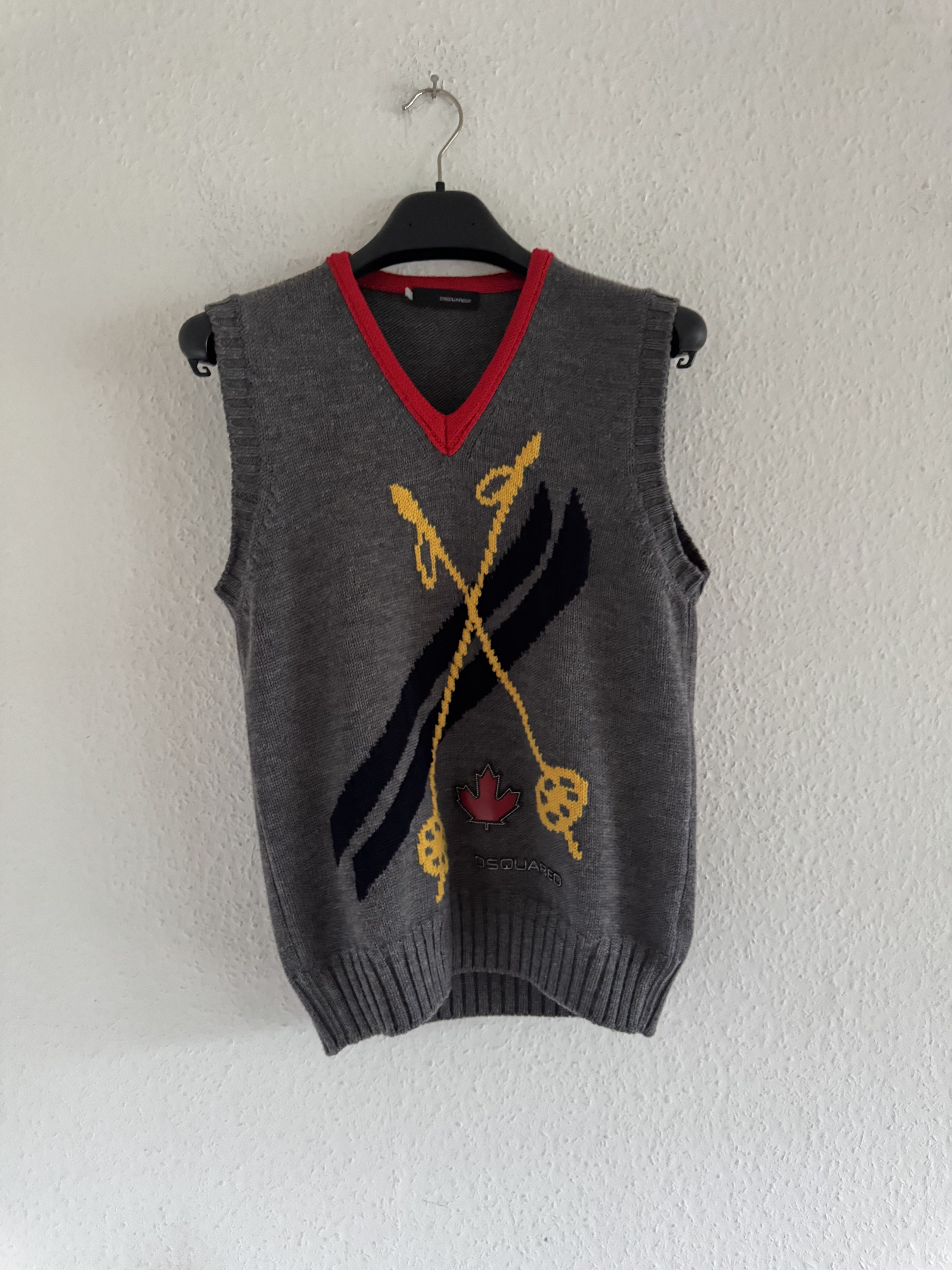 Dsquared2 FW08 Runway Ski Intarsia Wool Vest Size US L / EU 52-54 / 3 - 3 Thumbnail