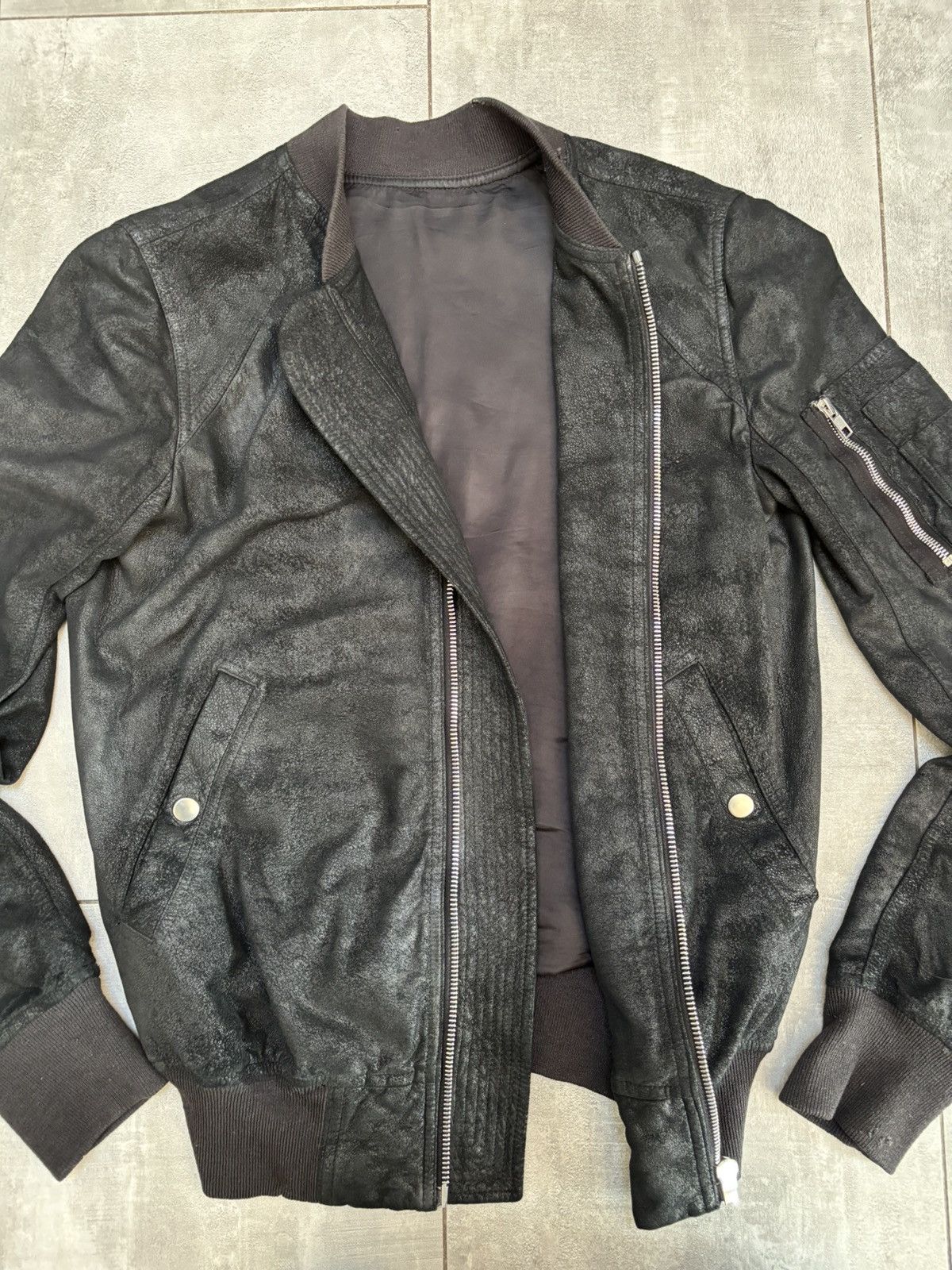 Rick Owens SS18 Dirt Raglan Blistered Lamb Bomber | Grailed