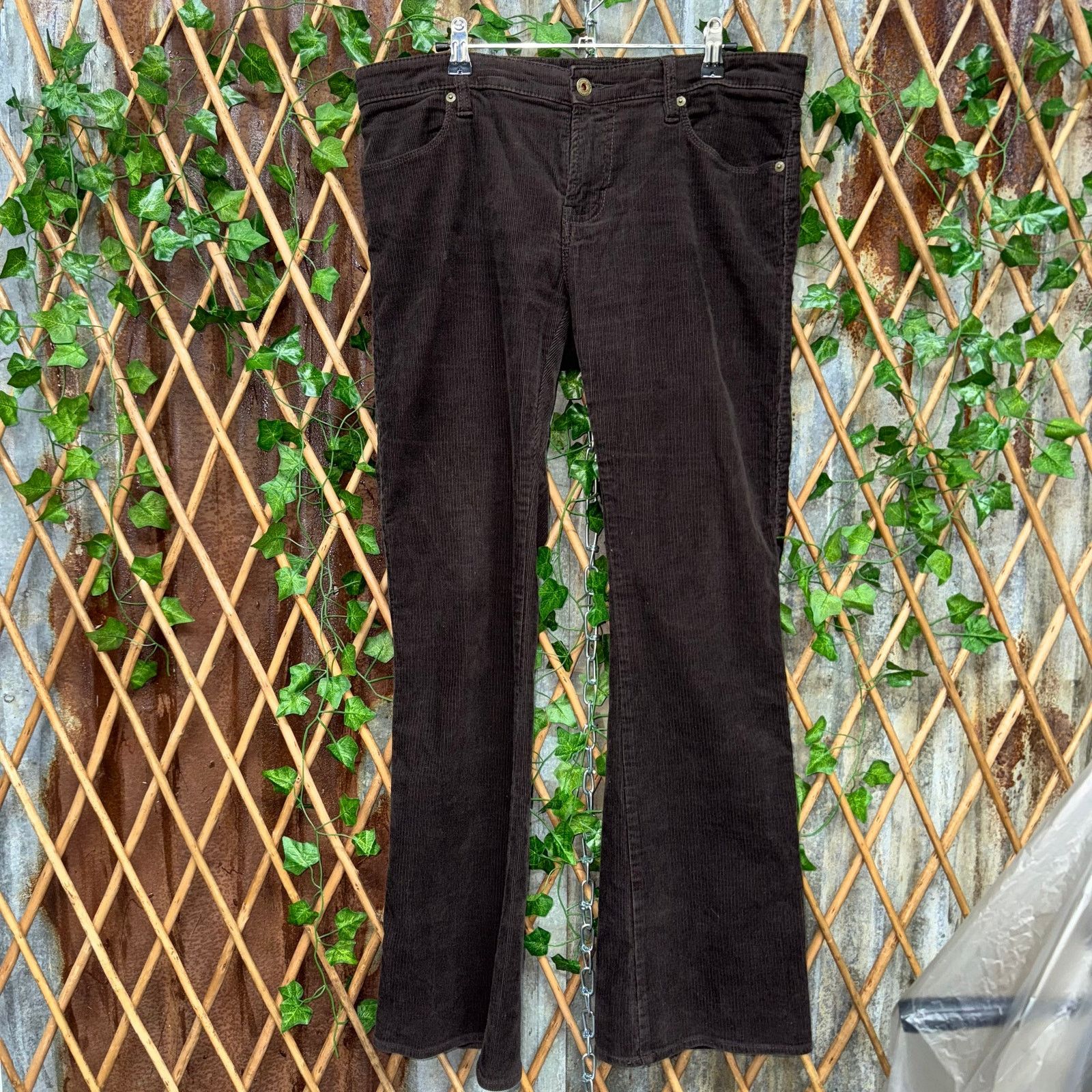 Ralph Lauren 10x32 - Vintage Y2K polo RL femme corduroy 2000s flare pants Size 32" / US 10 / IT 46 - 1 Thumbnail