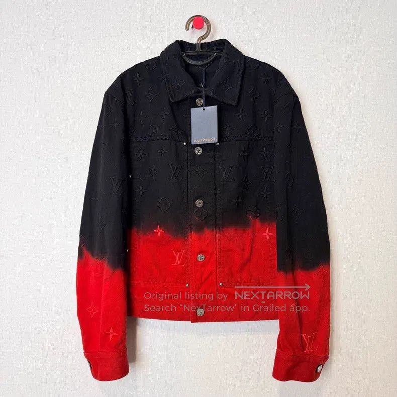 Louis Vuitton Louis Vuitton Black and red ombre denim jacket Size US M / EU 48-50 / 2 - 1 Thumbnail