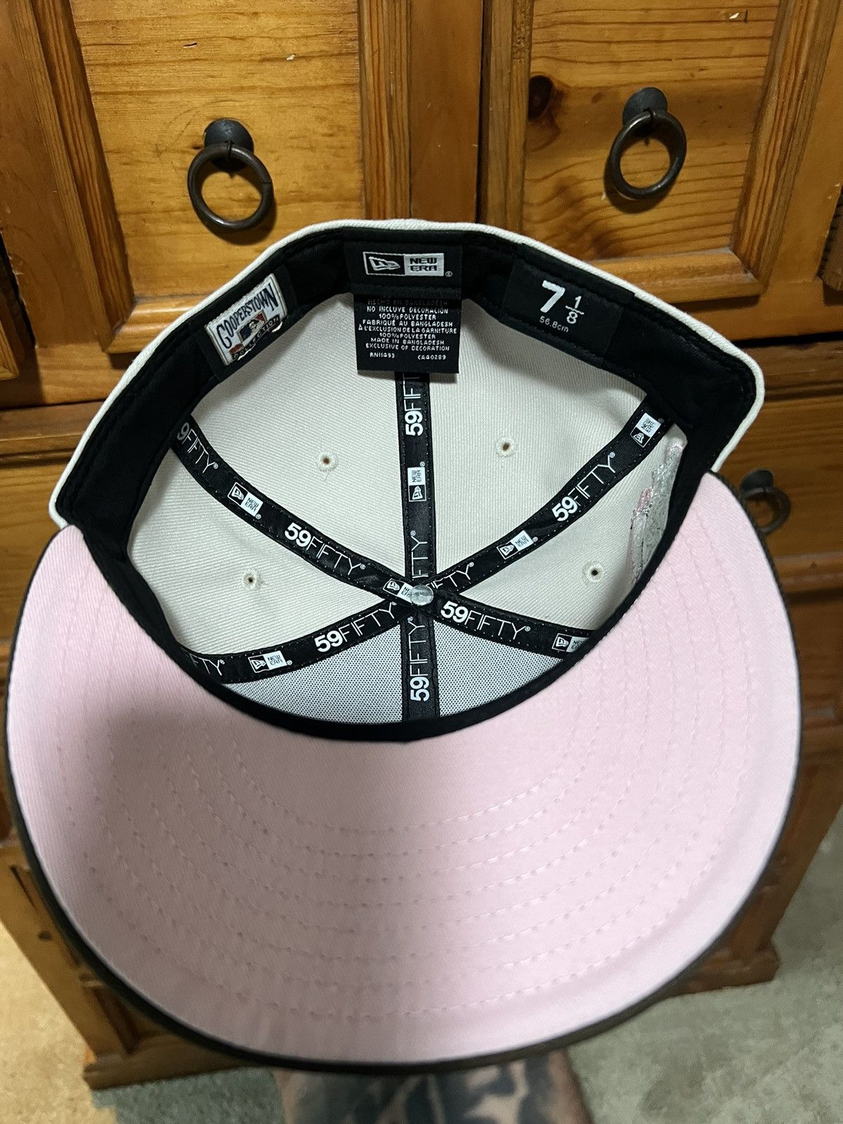 New Era Cleveland fitted hat 7 1/8 pink uv exclusive Size ONE SIZE - 3 Thumbnail