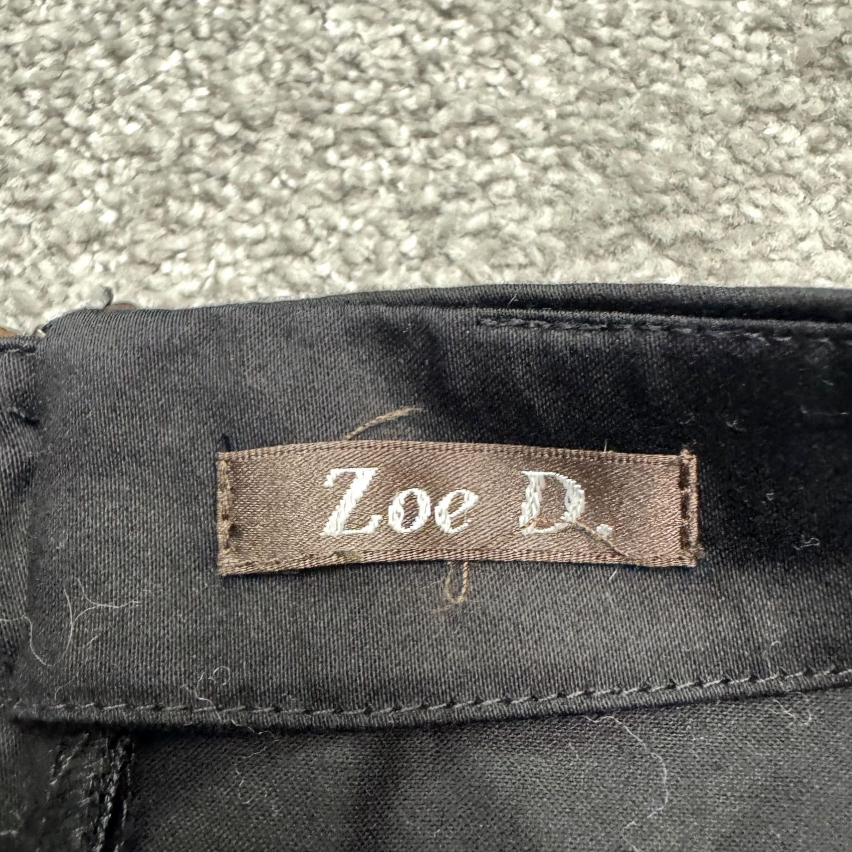 Vintage Zoe D. Pleated A-Line Mini Skirt Womens L Black Zipped Pockets Stretch Skirt Womens L Black Mini Pockets Zipper Fitted Vintage: No Size 36" / US 14 / IT 50 - 4 Thumbnail