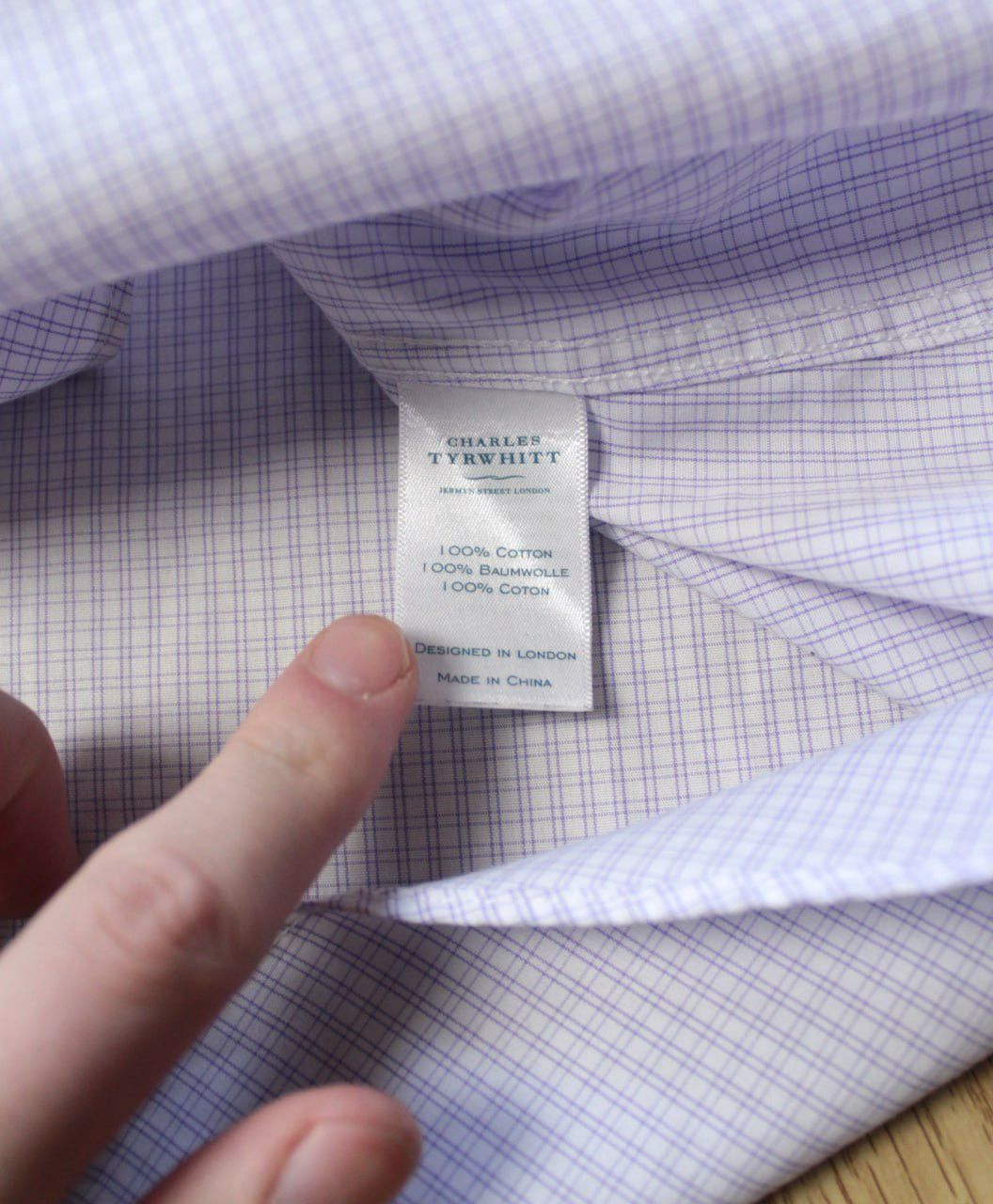 Charles Tyrwhitt 🔥 Charles Tyrwhitt Slim Fit Non Iron Button Up Shirt Check Size US XL / EU 56 / 4 - 4 Thumbnail