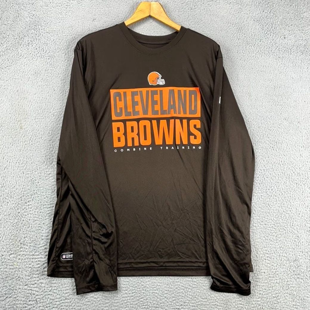 New Era Cleveland Browns NFL T-Shirt Adult XL Brown Orange Long Sleeve Tee Mens New Era Size US XL / EU 56 / 4 - 4 Thumbnail