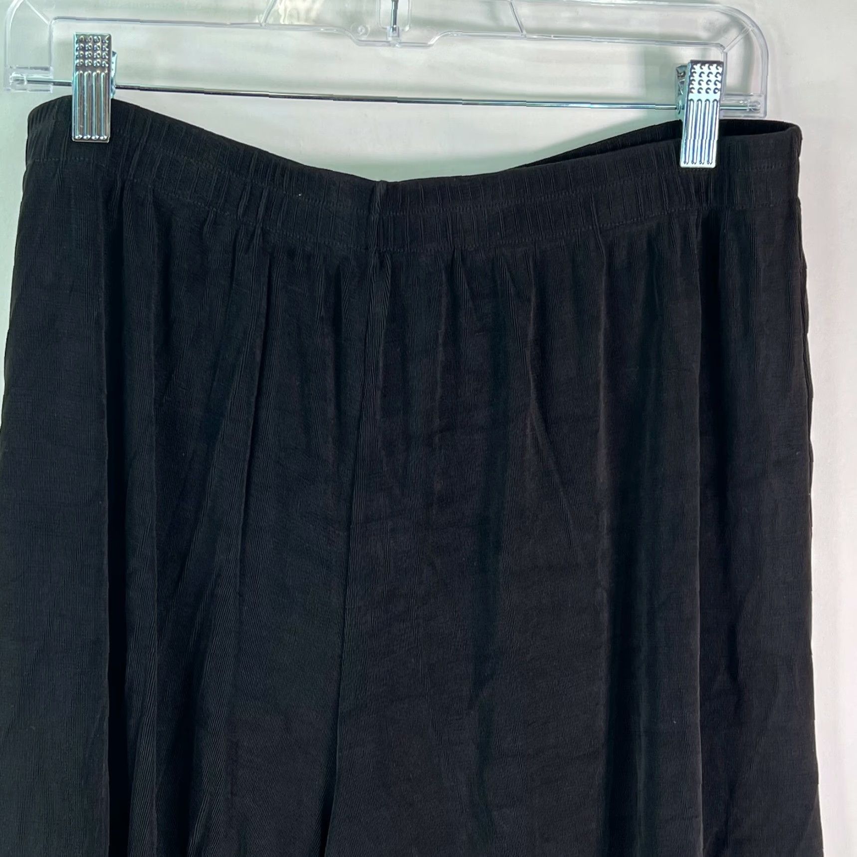 CO Klg & Co Womens Black Corduroy Flat Front Elastic Waist Casual Shorts Size XL Size 32" / US 10 / IT 46 - 3 Thumbnail