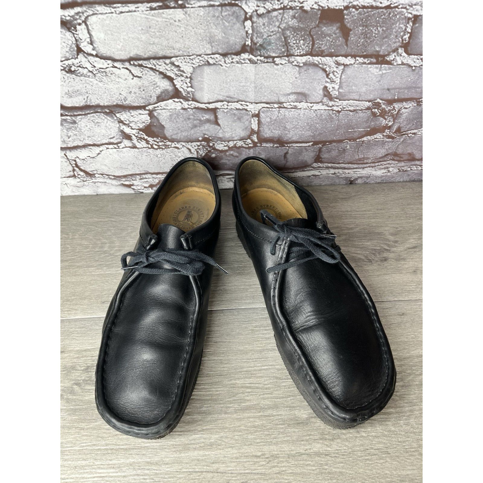 Clarks Clarks Wallabees Black Leather Moccasins Chukka Boots Shoes Size US 11 / EU 44 - 3 Thumbnail