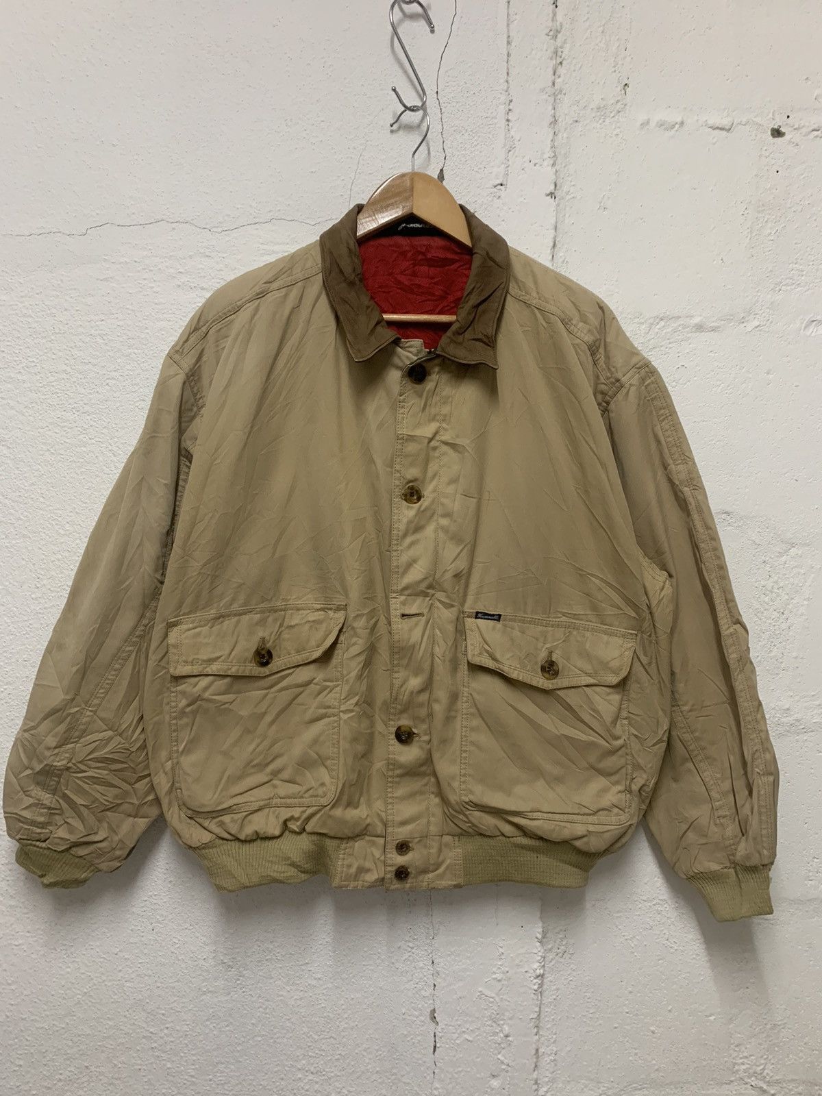 image of Faconnable x Vintage Faconable Beige Buttom Up in Brown, Men's (Size Large)