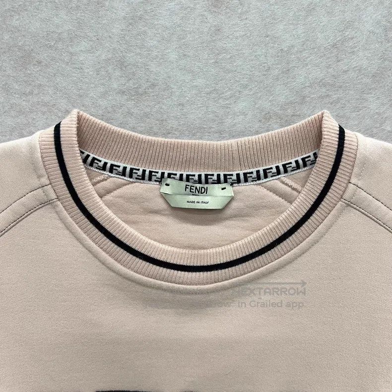Fendi Fendi Light pink thin fleece round neck, pure cotton fabri Size M / US 6-8 / IT 42-44 - 3 Thumbnail