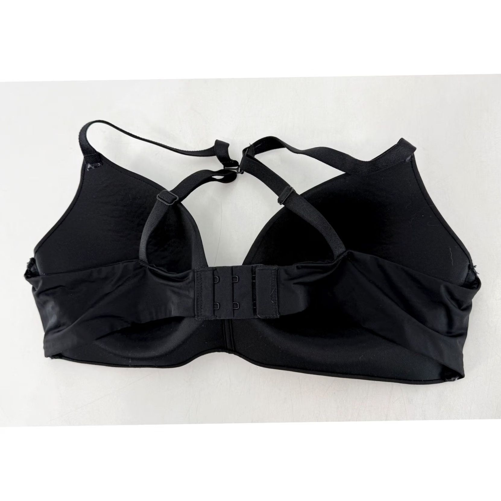 Vintage Auden Bliss Wirefree Bra 36B Black Lightly Lined Regular Or Racerback Straps Women Size ONE SIZE - 2 Thumbnail