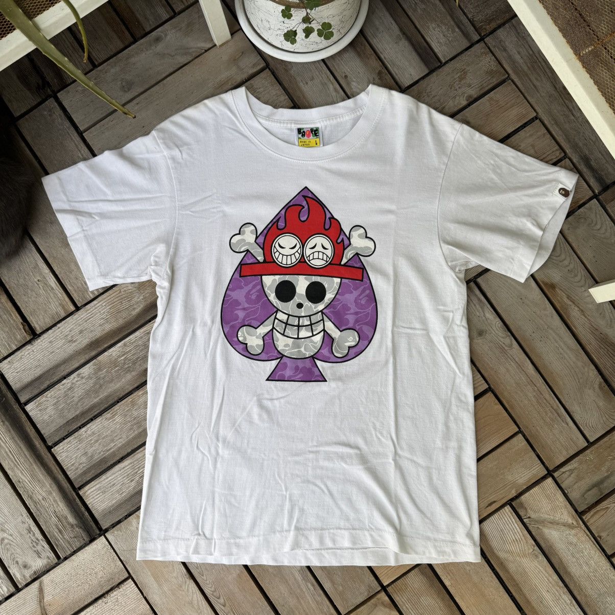 Bape × One Piece Bathing Ape BAPE x One Piece Ace T-shirt - Size L Size US L / EU 52-54 / 3 - 1 Thumbnail