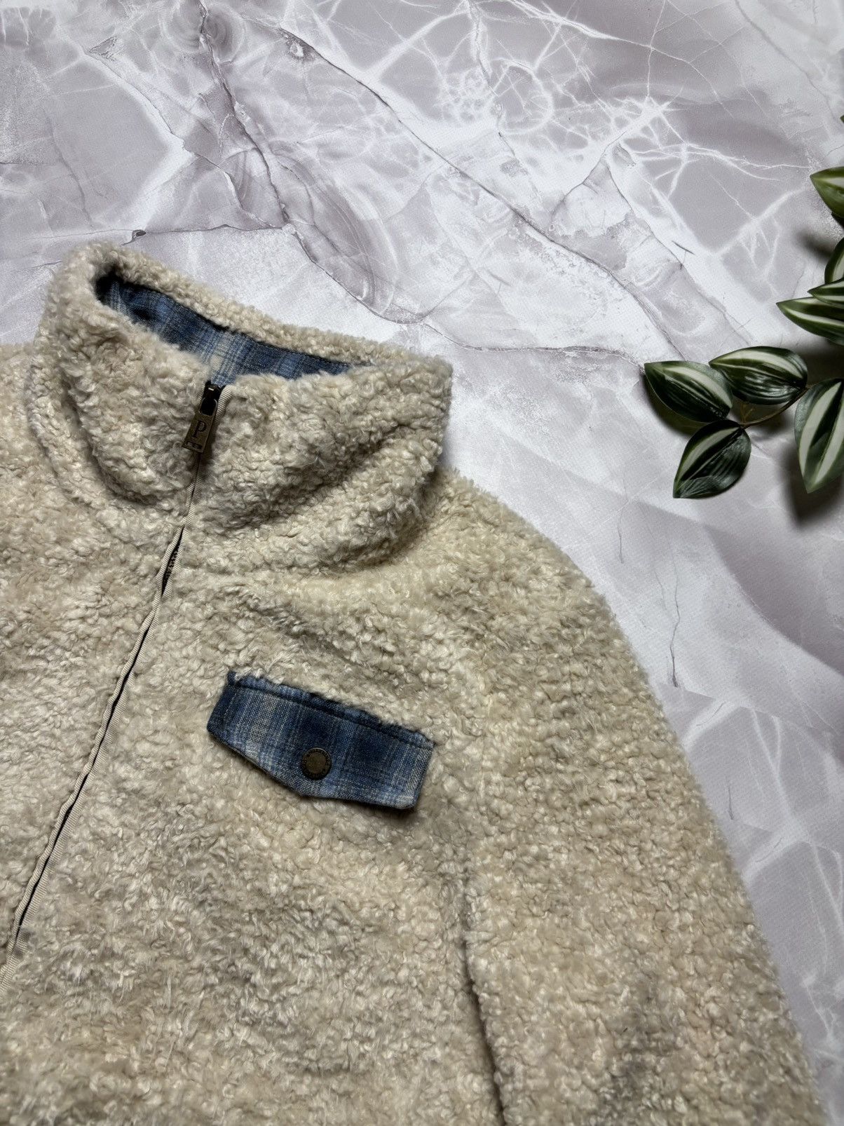 Pendleton Pendleton Sherpa Jacket Teddy Fuzzy Plaid Accents Womens L Size L / US 10 / IT 46 - 3 Thumbnail