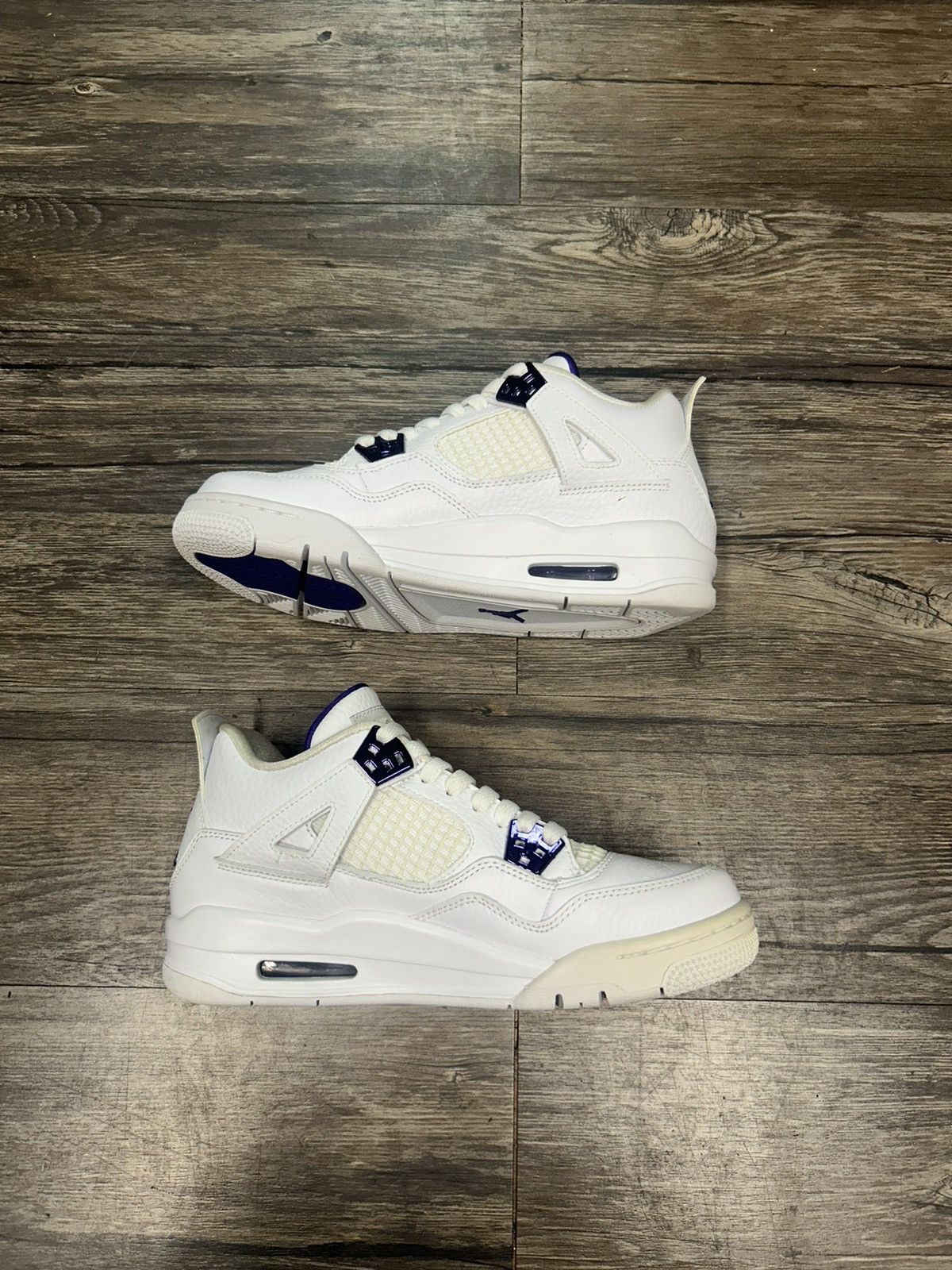 Jordan Brand Air Jordan 4 Retro Metallic Purple Sneakers Size US 6.5 / EU 39-40 - 3 Thumbnail
