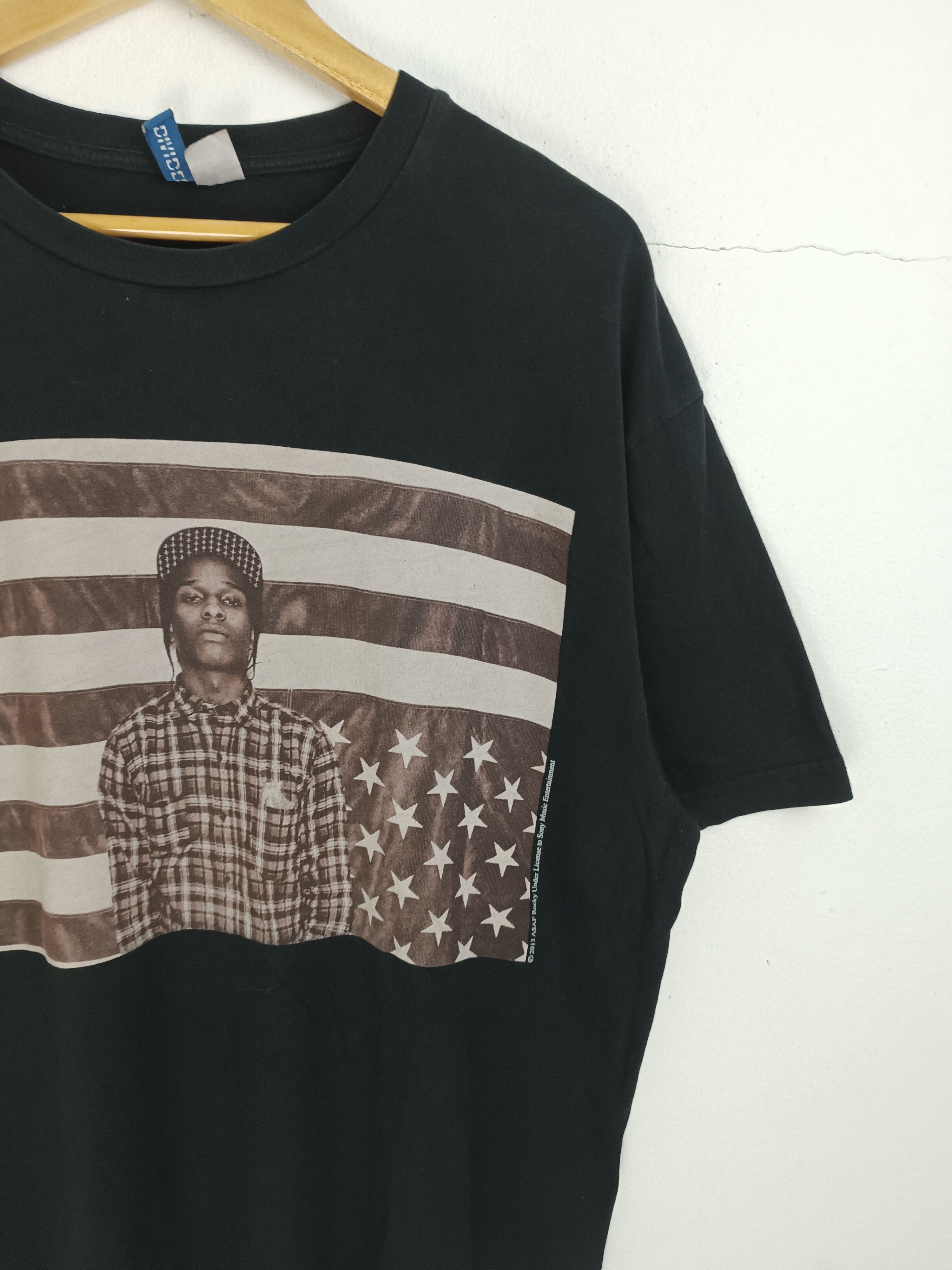 Rap Tees VINTAGE 2013 ASAP ROCKY US FLAG drake travis ferg Size US L / EU 52-54 / 3 - 6 Thumbnail