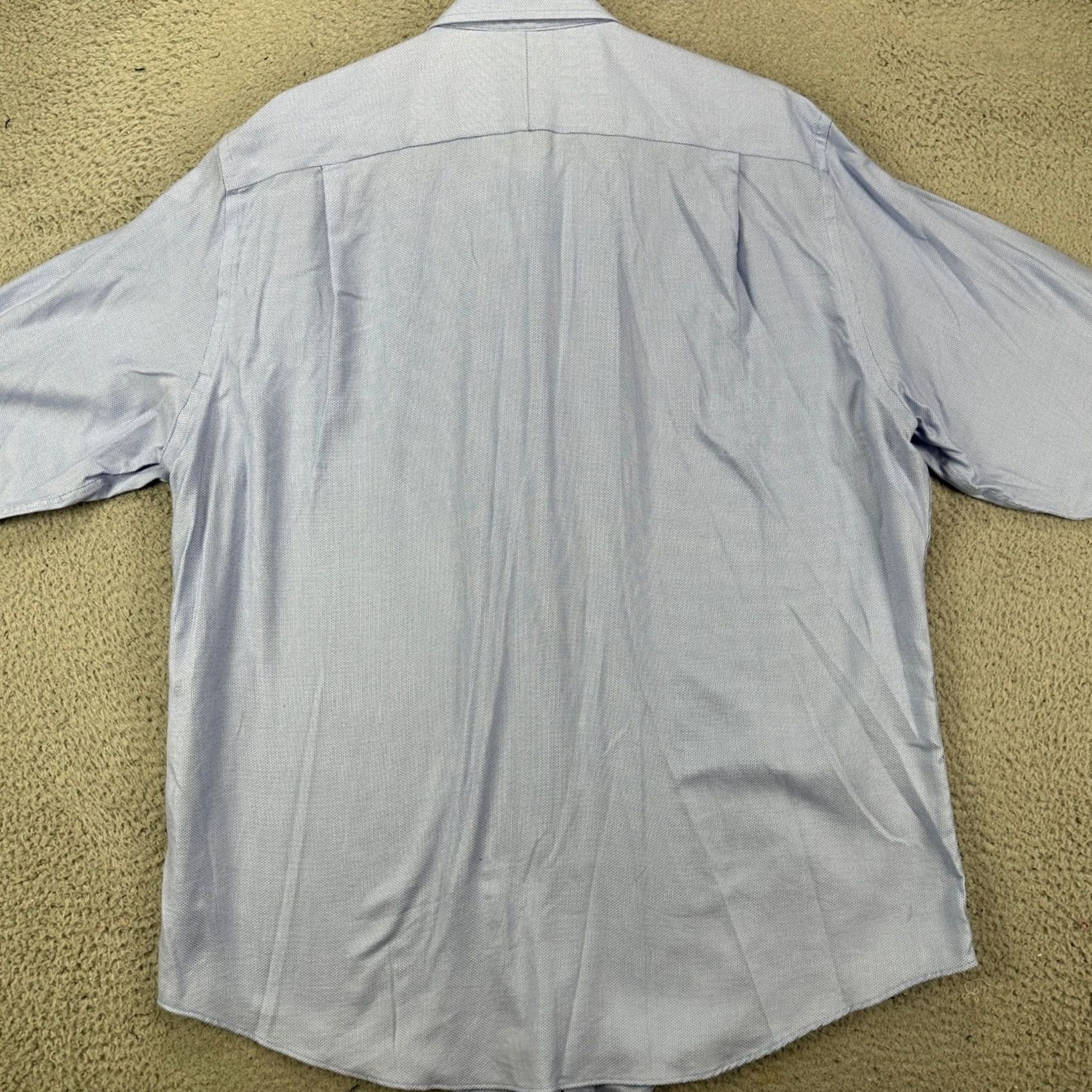 Jos. A. Bank Jos. A. Bank Traveler Shirt Dress Men 17.5-34 Blue Travel Tech Button Up Stretch Shirt Dress Mens Chest 48 Length 33 Preppy Vintage: No Size 48R - 2 Thumbnail
