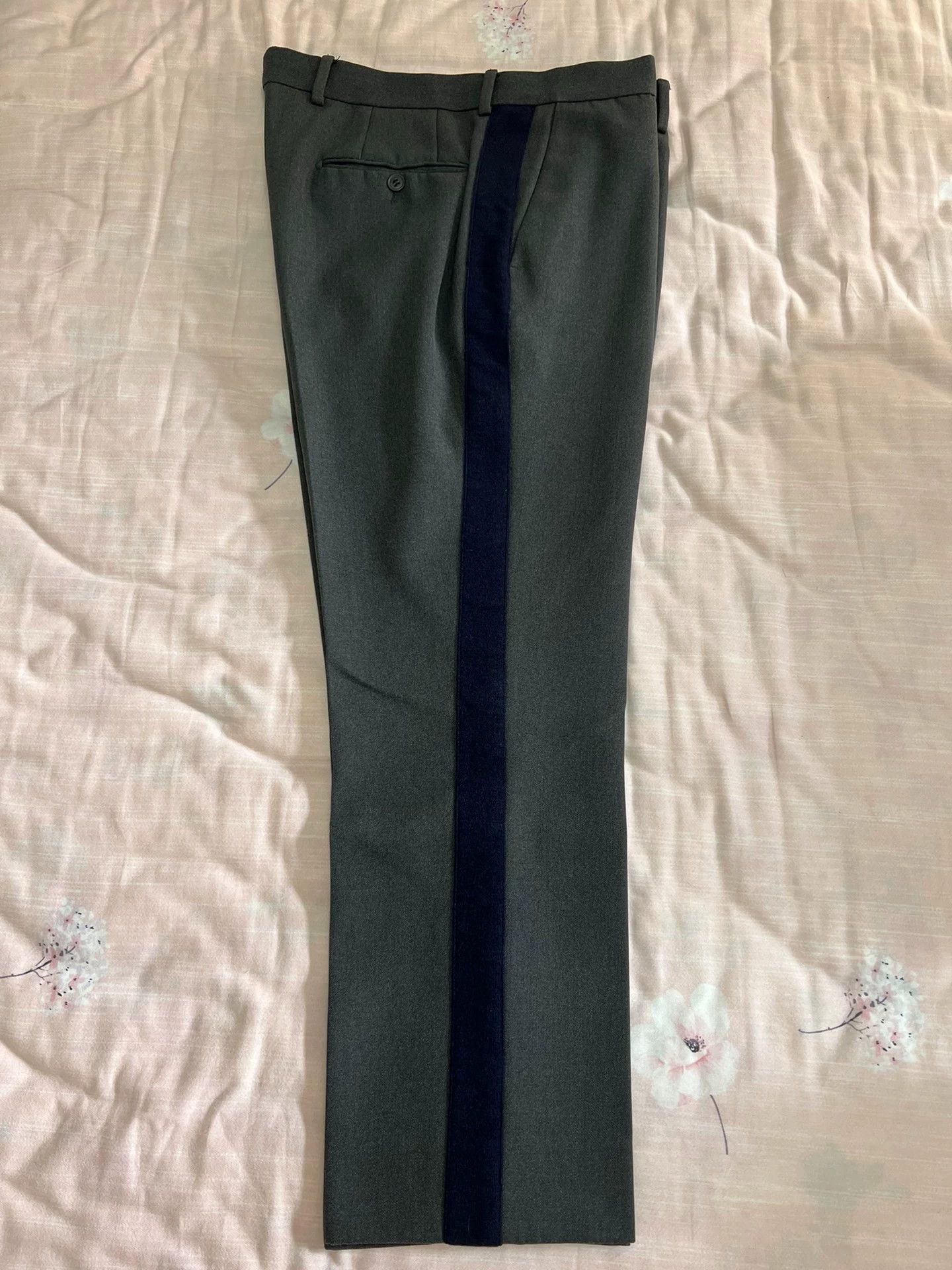 Fendi Men's Regular Gray Wool Blend Trousers 50