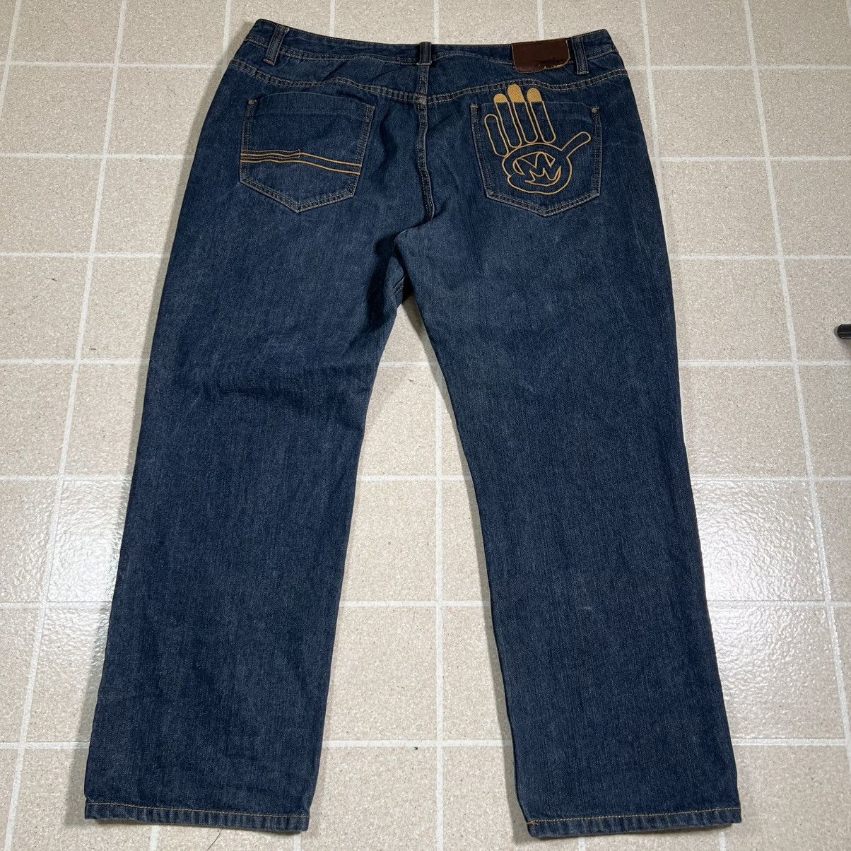 Other Miskeen Jeans 40x32 Baggy Denim Wide Leg Embroidered y2k Size US 40 / EU 56 - 1 Thumbnail