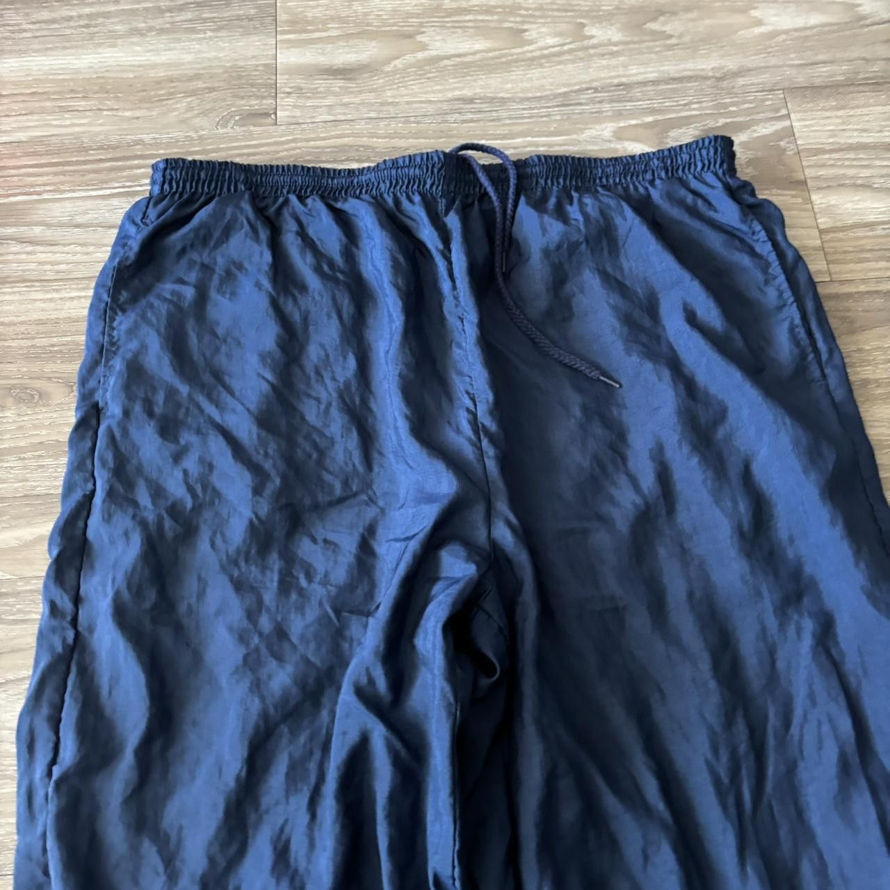 Japanese Brand Crazy Vintage 90s Baggy Navy Blue Streetwear Essential Track Pants! Size L Size US 36 / EU 52 - 4 Thumbnail