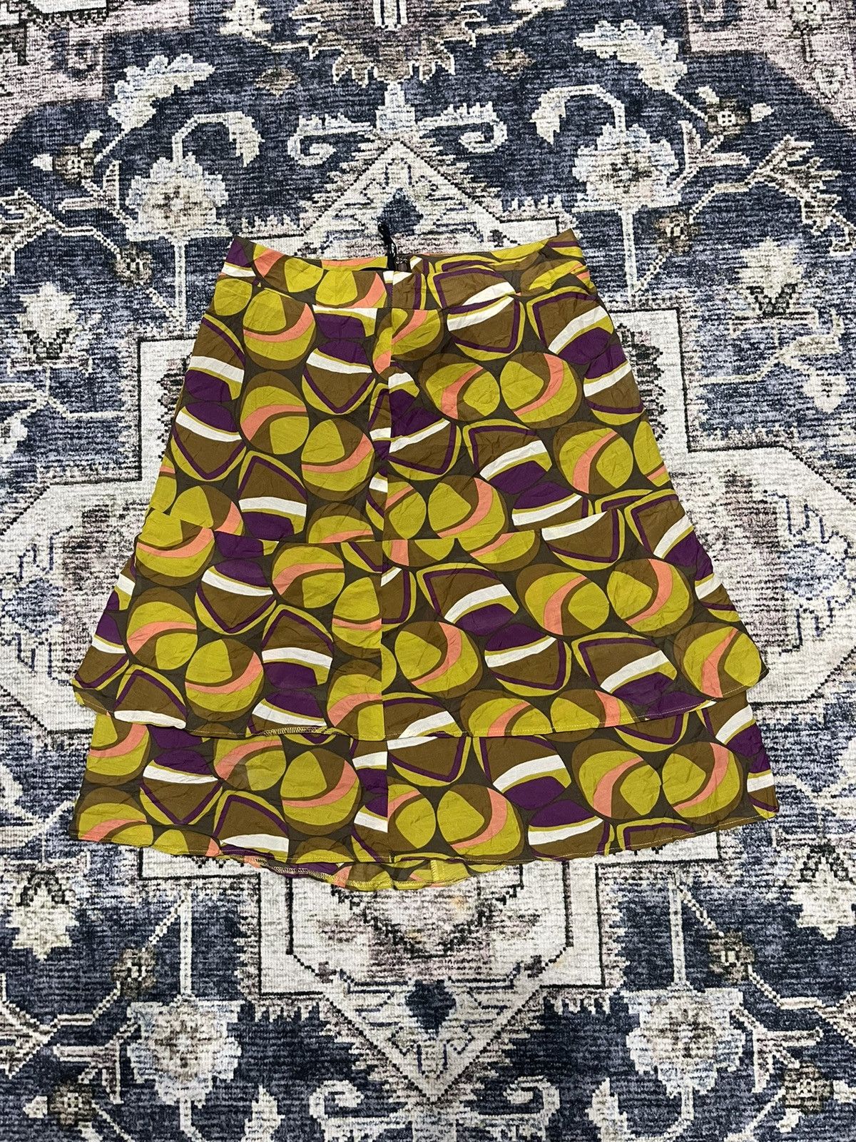 Vintage × Yohji Yamamoto Vintage Yohji Yamamoto Ined Full Printed Skirt Size 26" / US 2 / IT 38 - 1 Thumbnail