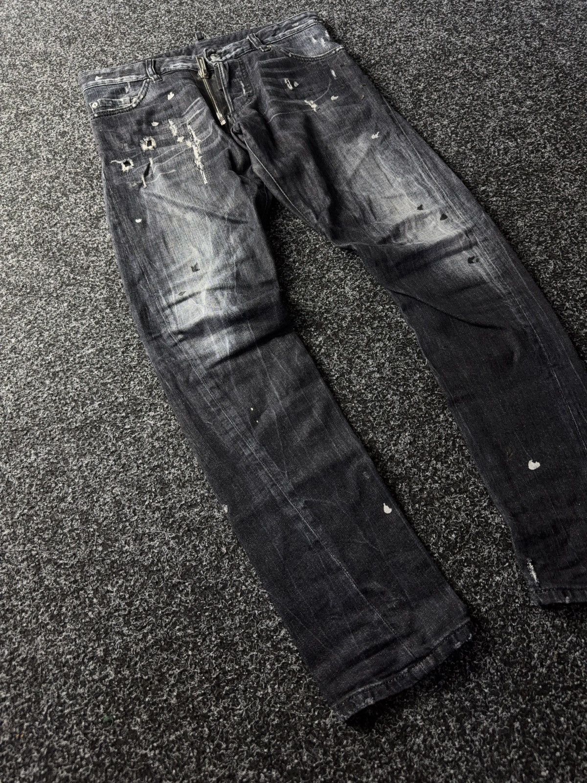 Dsquared2 RARE pants Dsquared2 distressed Denim Y2k style💥🔥 Size US 31 - 2 Thumbnail
