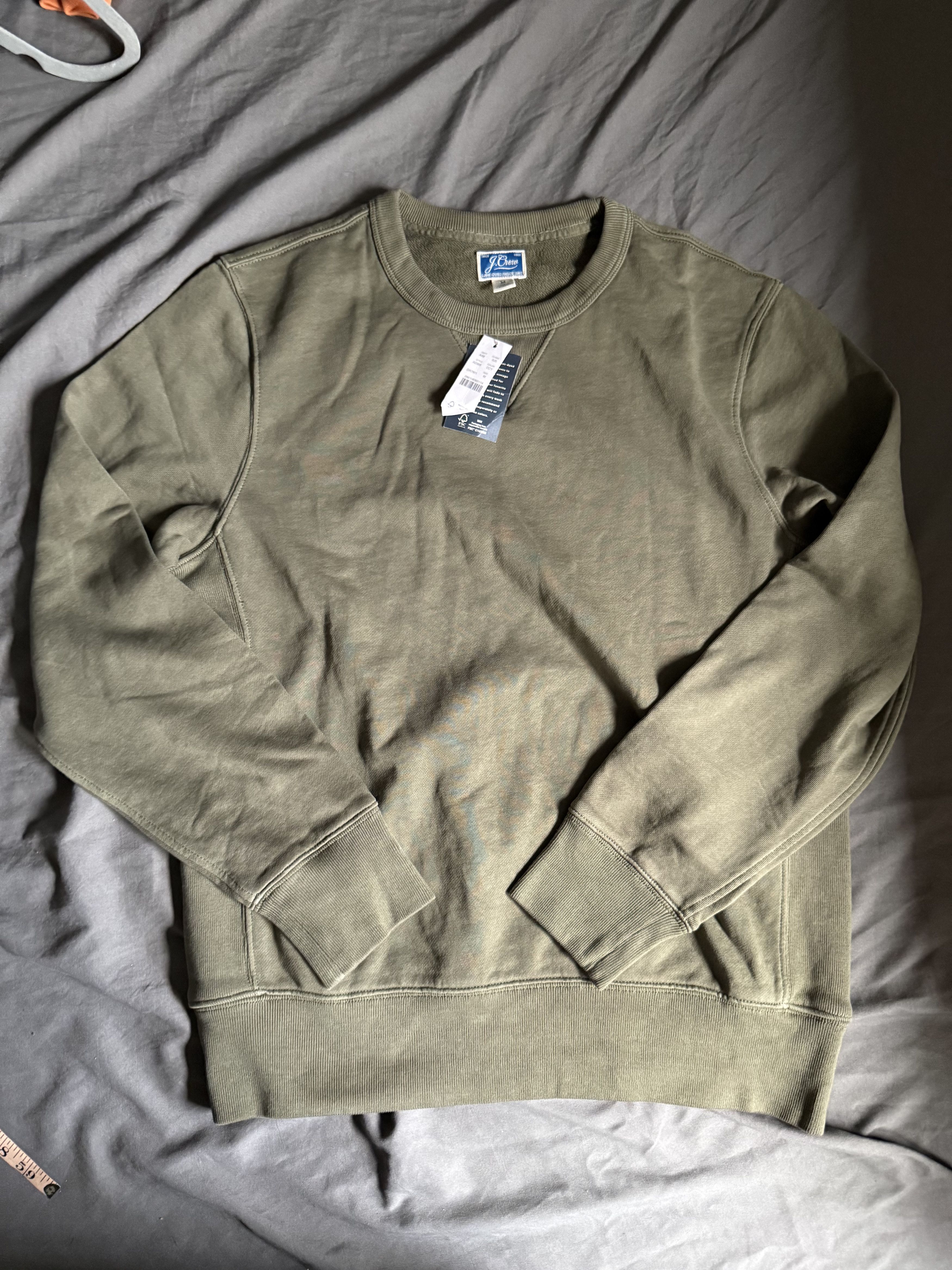 J.Crew J. Crew Garment-dyed french terry crewneck sweatshirt GREEN Size US M / EU 48-50 / 2 - 2 Thumbnail
