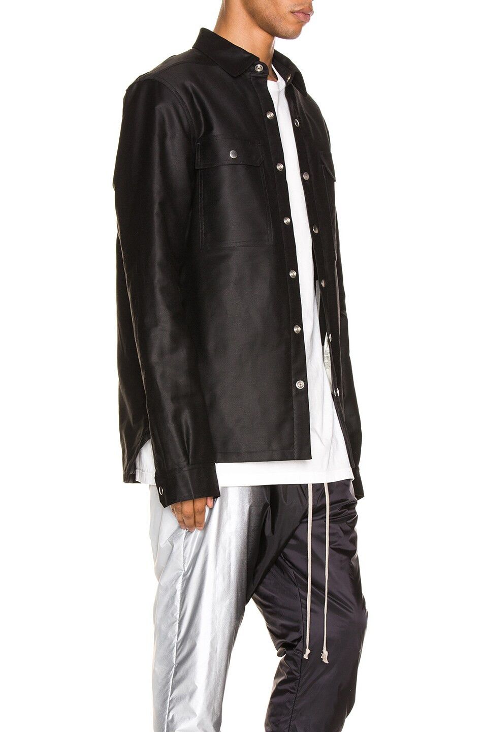 Rick Owens F/W 19 “LARRY” Cashmere & Silk Lined Shirt Jacket Rick Owens Size US L / EU 52-54 / 3 - 19 Thumbnail